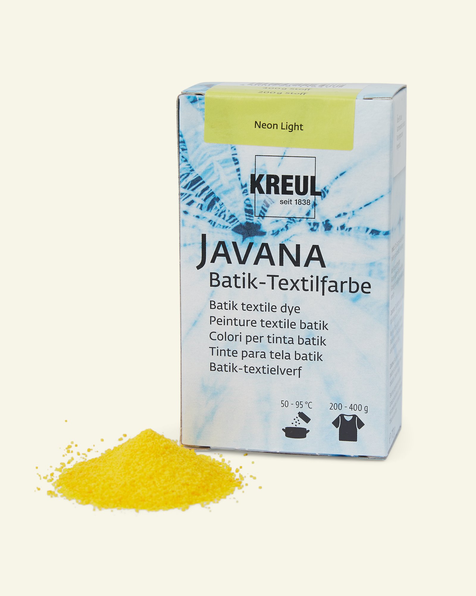 Javana batikkfarge, lys gul, 70g 29656_pack