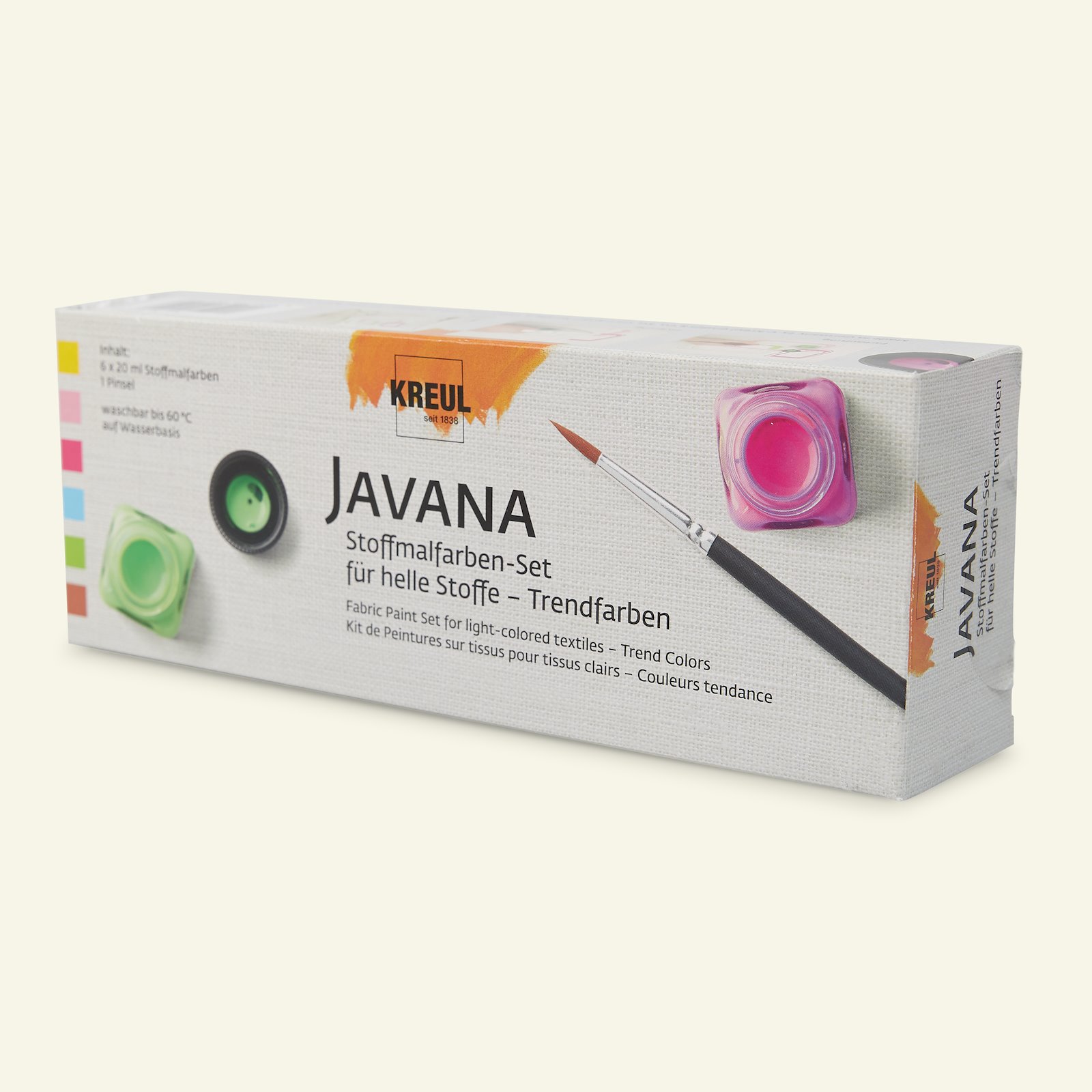 Javana tekstilfarge, trendfarger 6x20ml 29552_pack_c