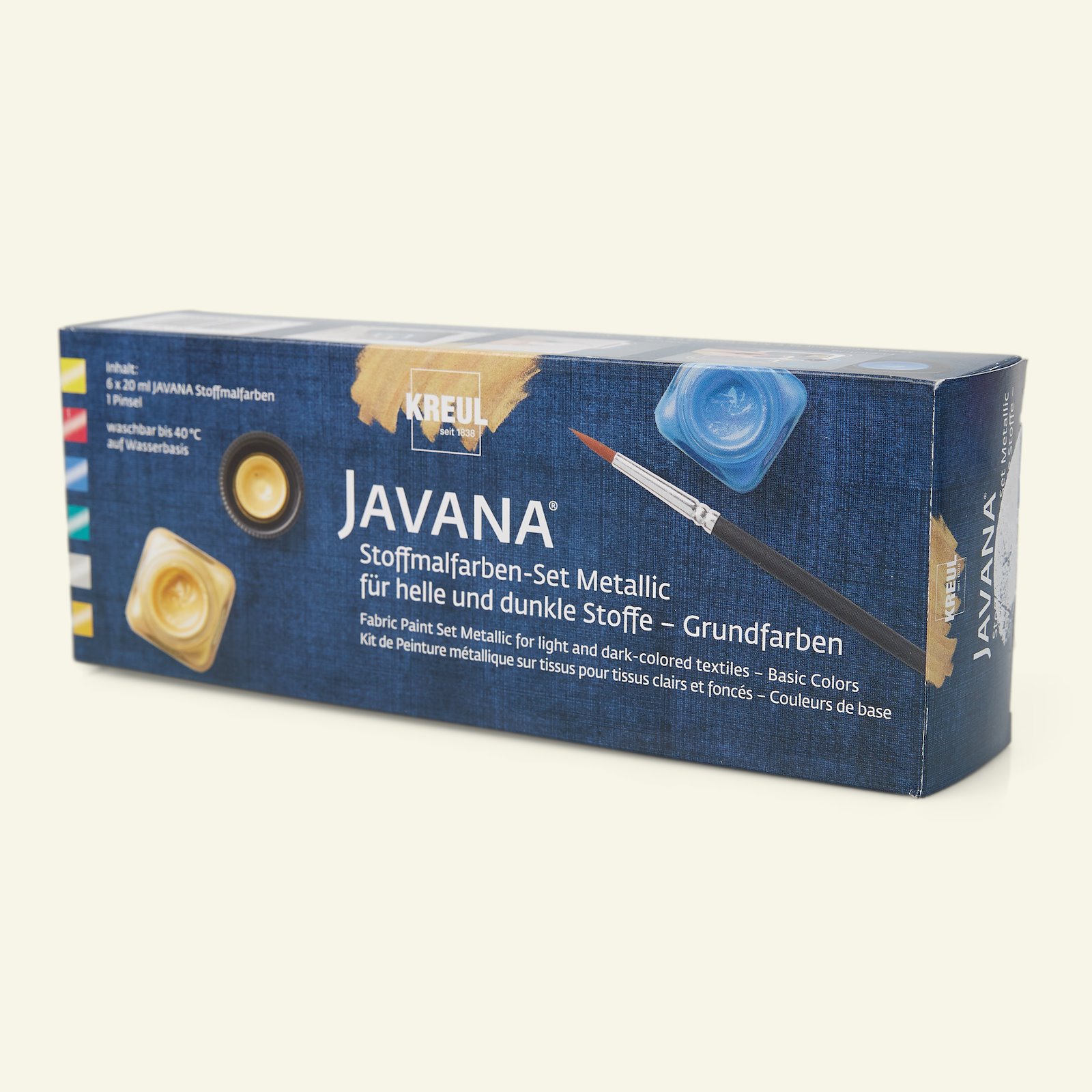 Javana tekstilfarve metallic 6x20ml 29550_pack_c