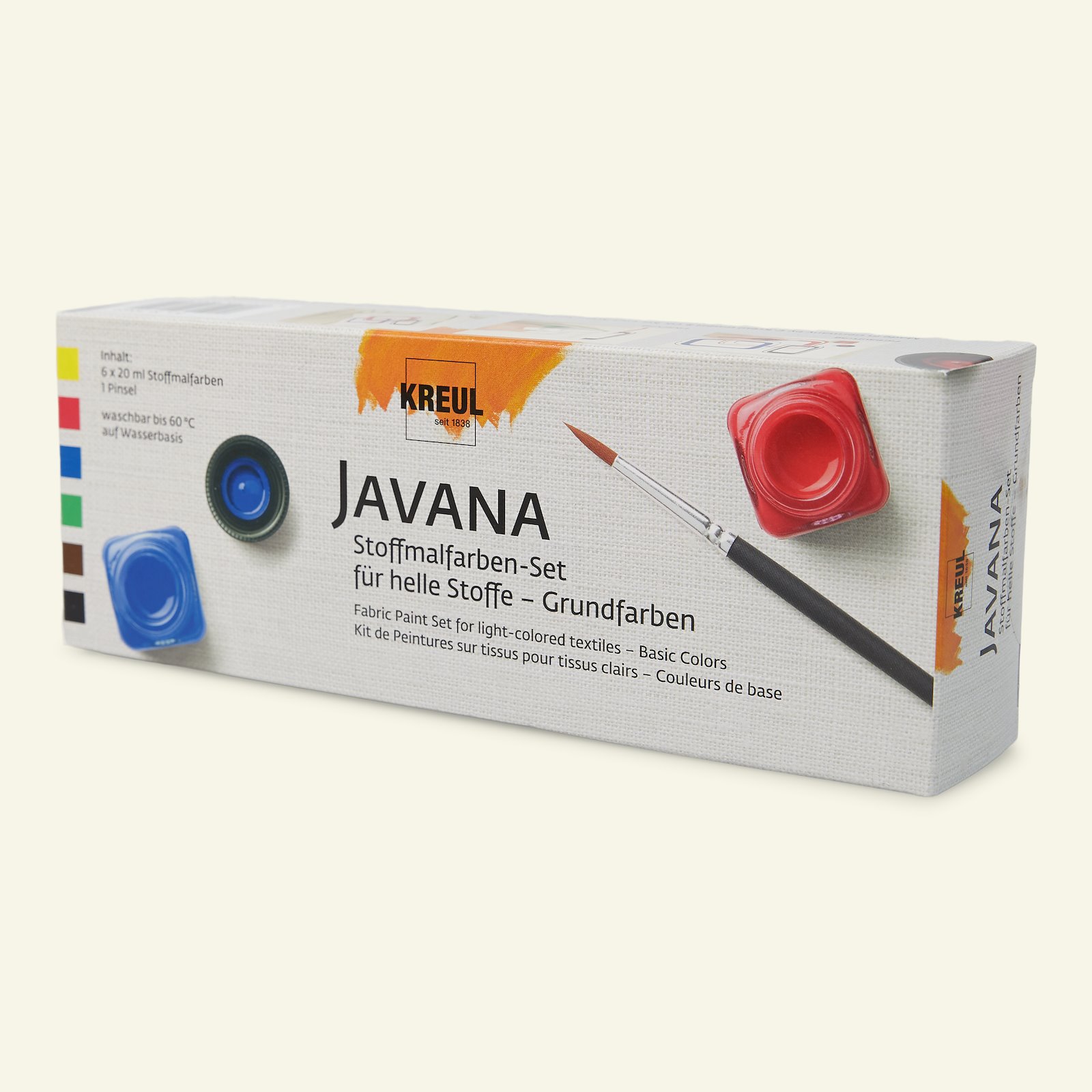 Javana textilfärg, grundfärger, 6x20ml 29551_pack_c