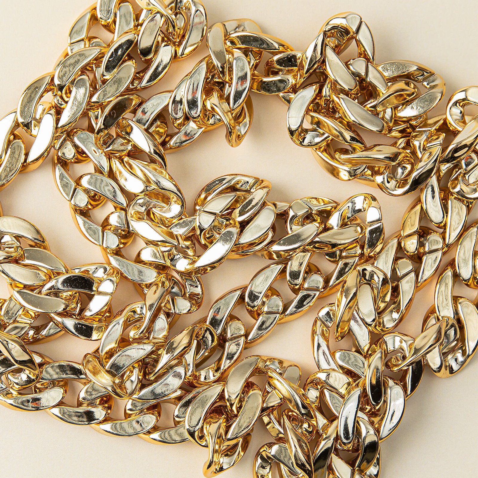 Kæde polyester 20mm guldfarvet 150cm 38101_sskit