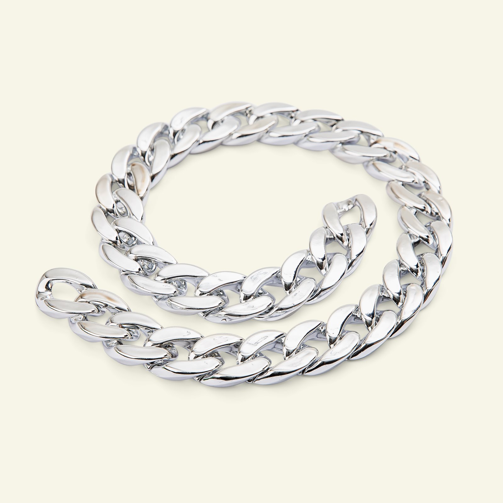 Kæde polyester 20mm sølvfarvet 150cm 38100_pack