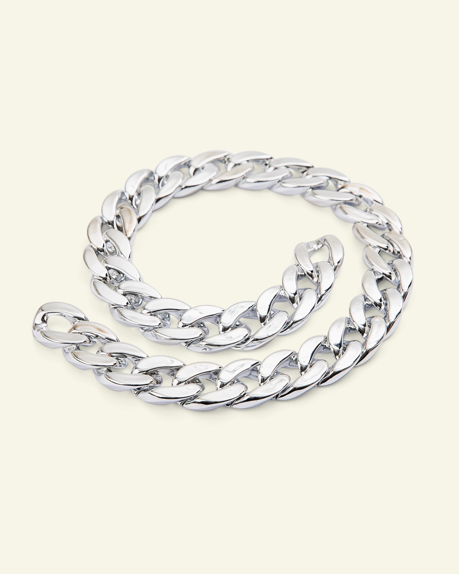 Kæde polyester 20mm sølvfarvet 150cm 38100_pack
