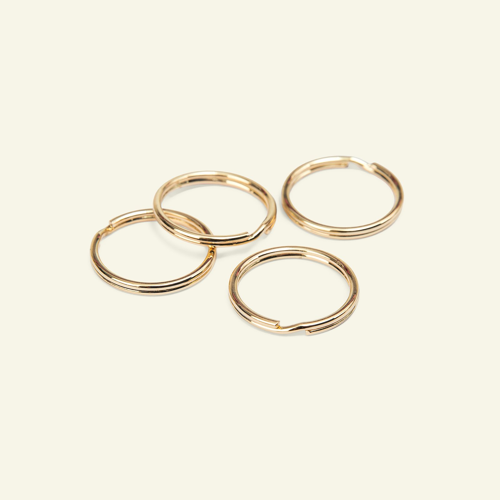 Key ring round 29/25mm gold color 4pcs 45701_pack