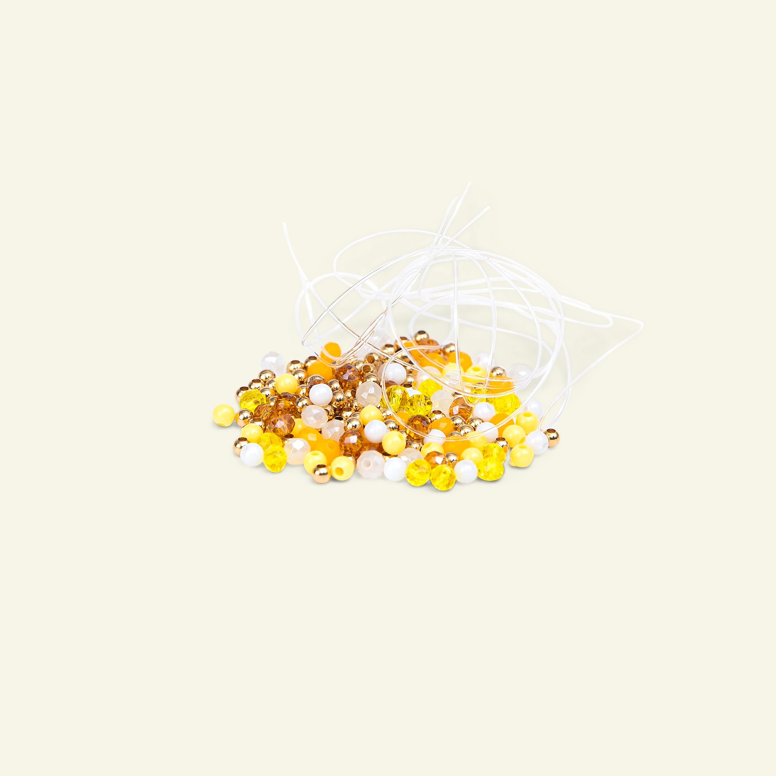 Kit armbånd perler gul/guldfv. mix 1stk 26908_pack_b