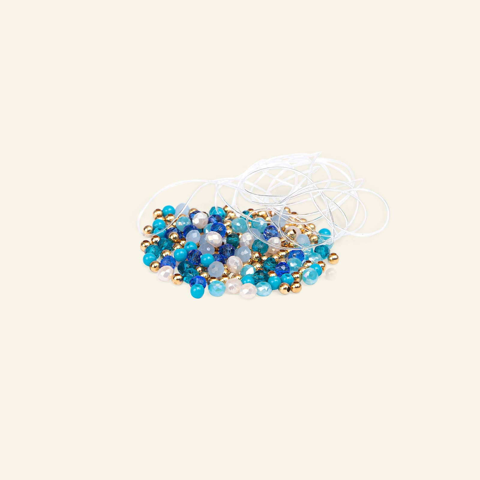 Kit bracelet beads blue/gold col. Mix 26910_pack_b