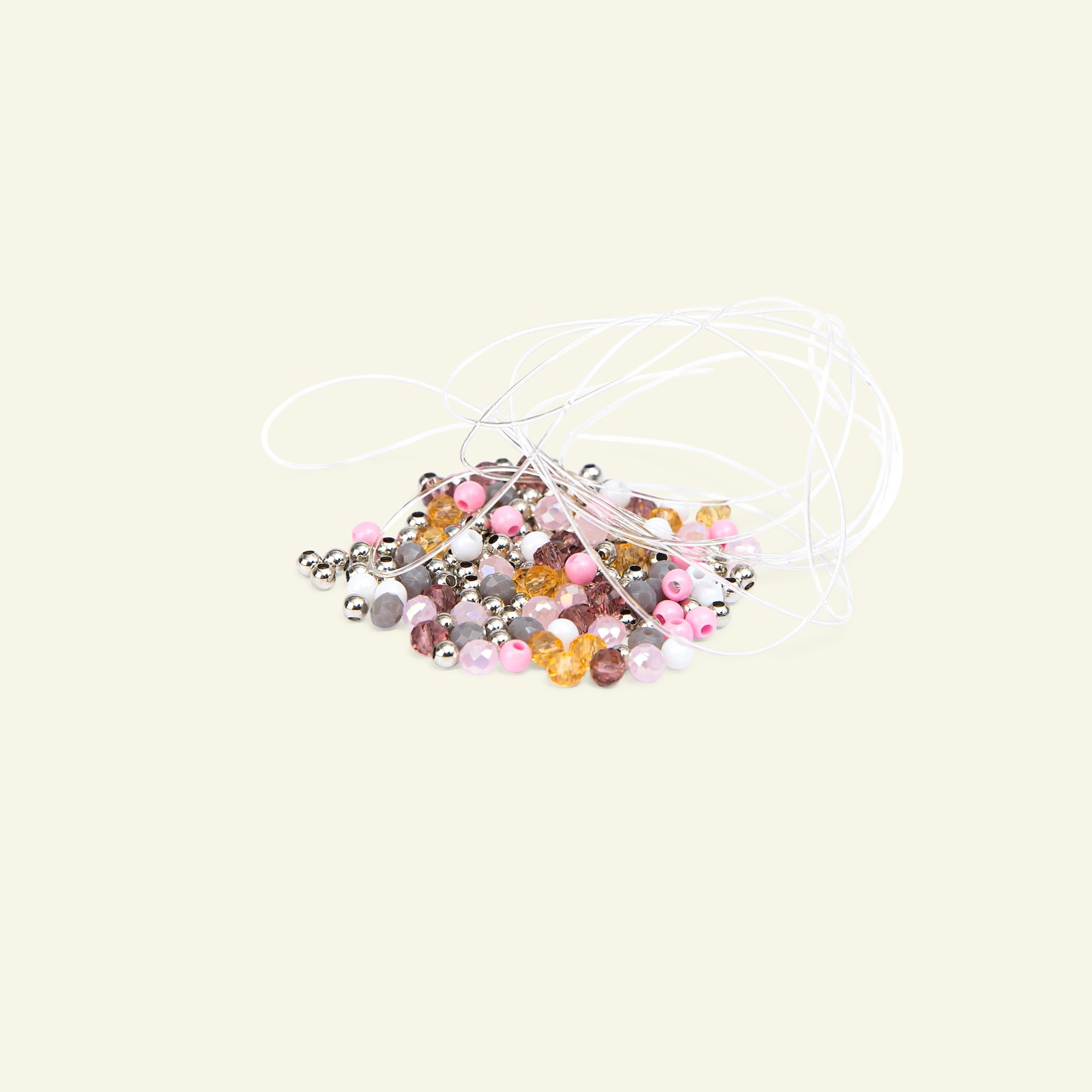 Kit bracelet beads rose/silver col mix 26906_pack_b