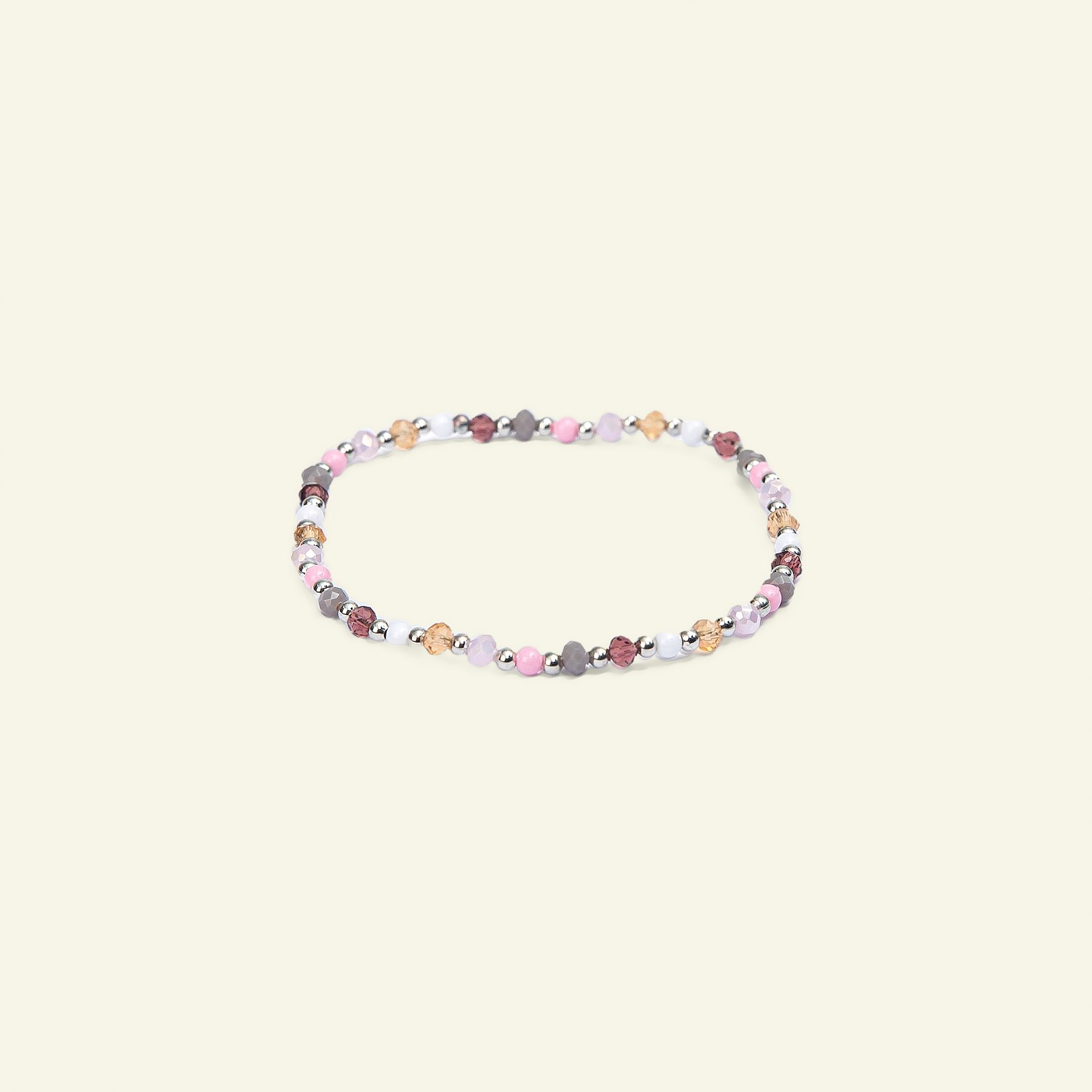 Kit bracelet beads rose/silver col mix 26906_pack_c