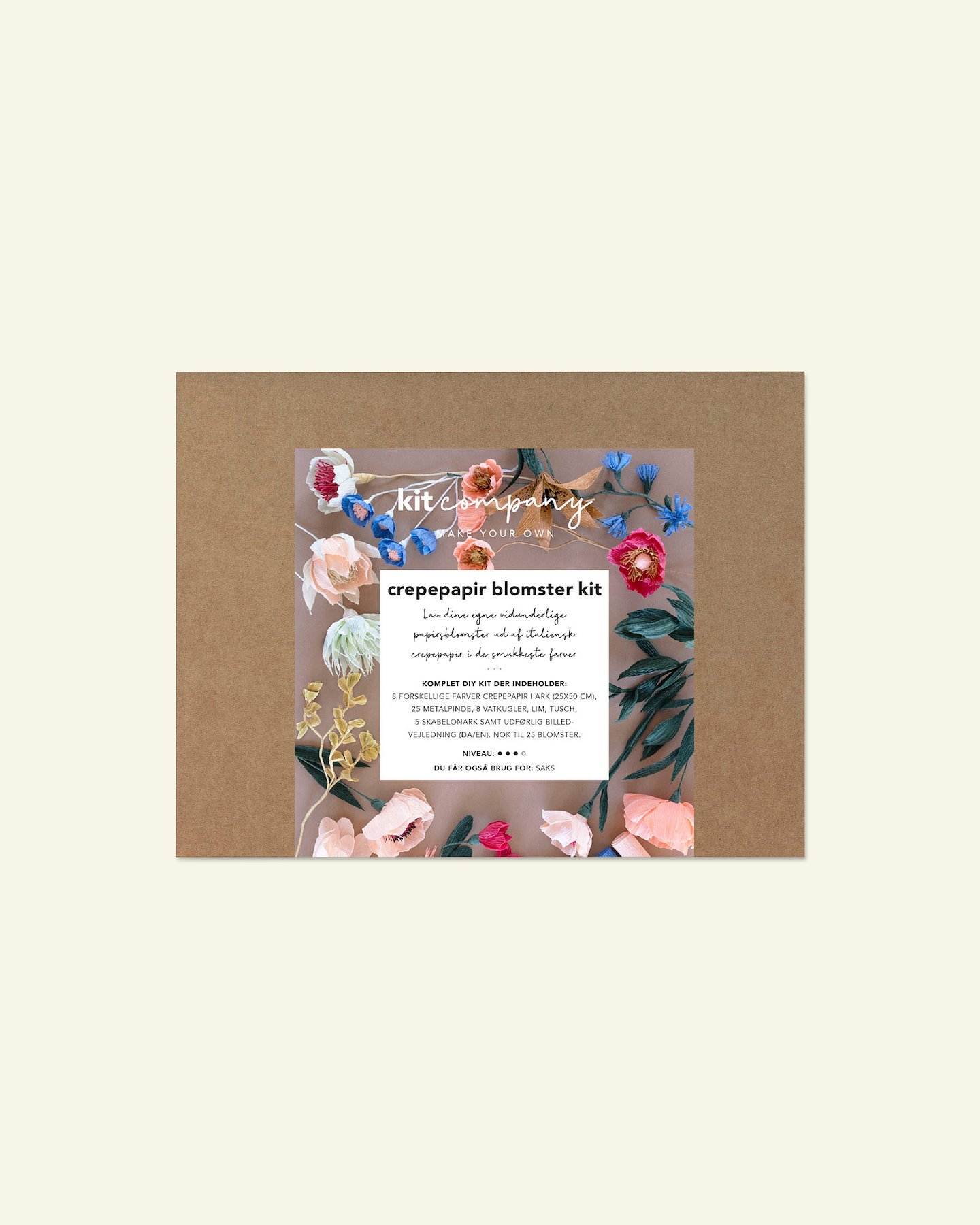 Kit Company Crepepapir blomster DIY kit 93807_pack