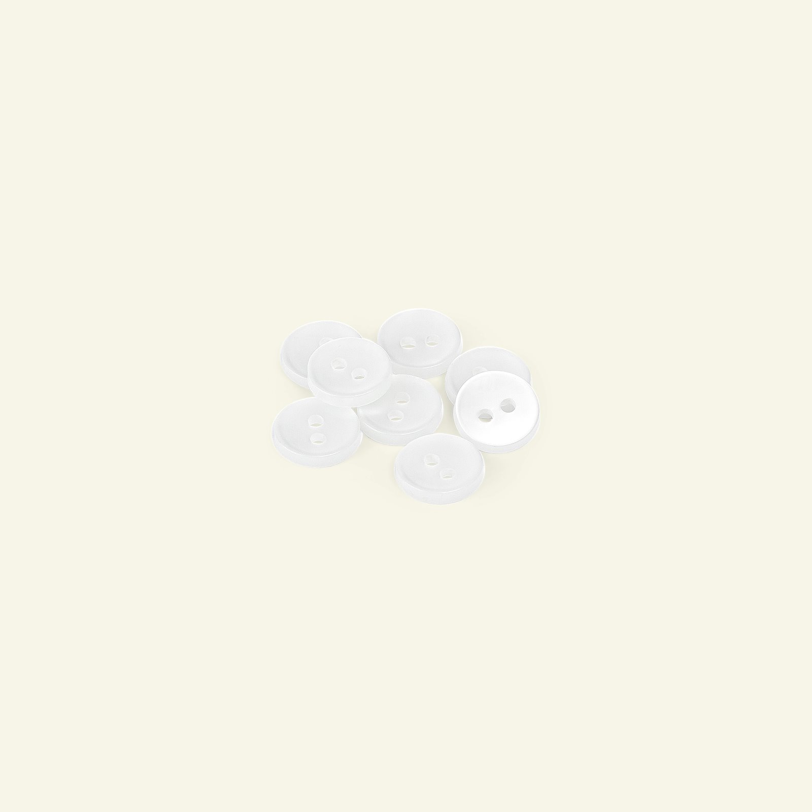 Knopf, 2-Loch mit Rand 12mm Weiß, 8 St. 33000_pack