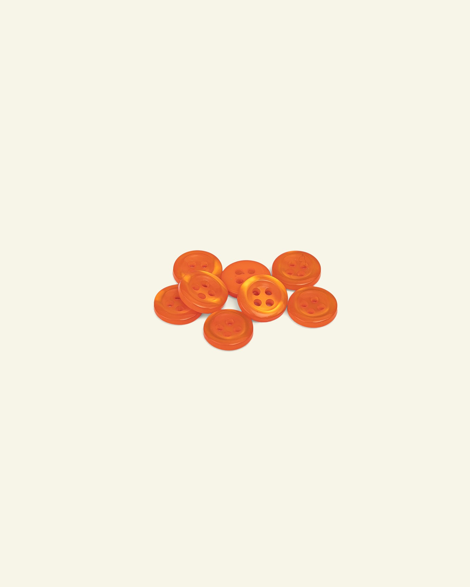 Knopf, 4-Loch 12mm Orange, 8 St. 33349_pack