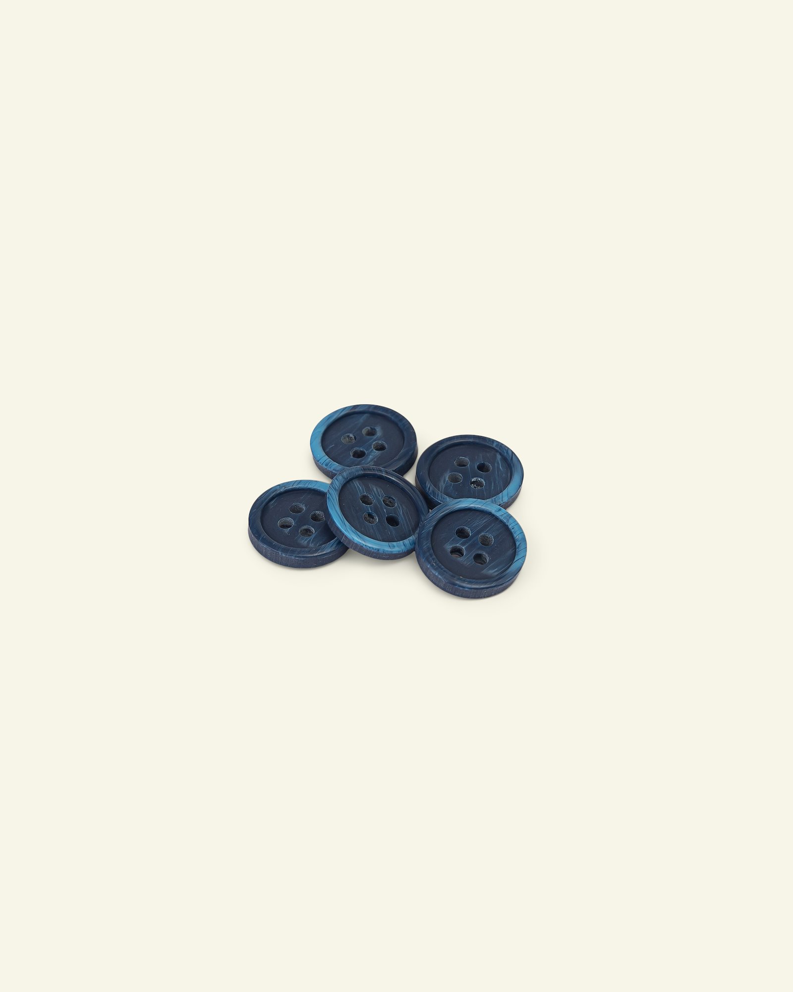 Knopf, 4-Loch 15mm Blau, 5 St. 33184_pack