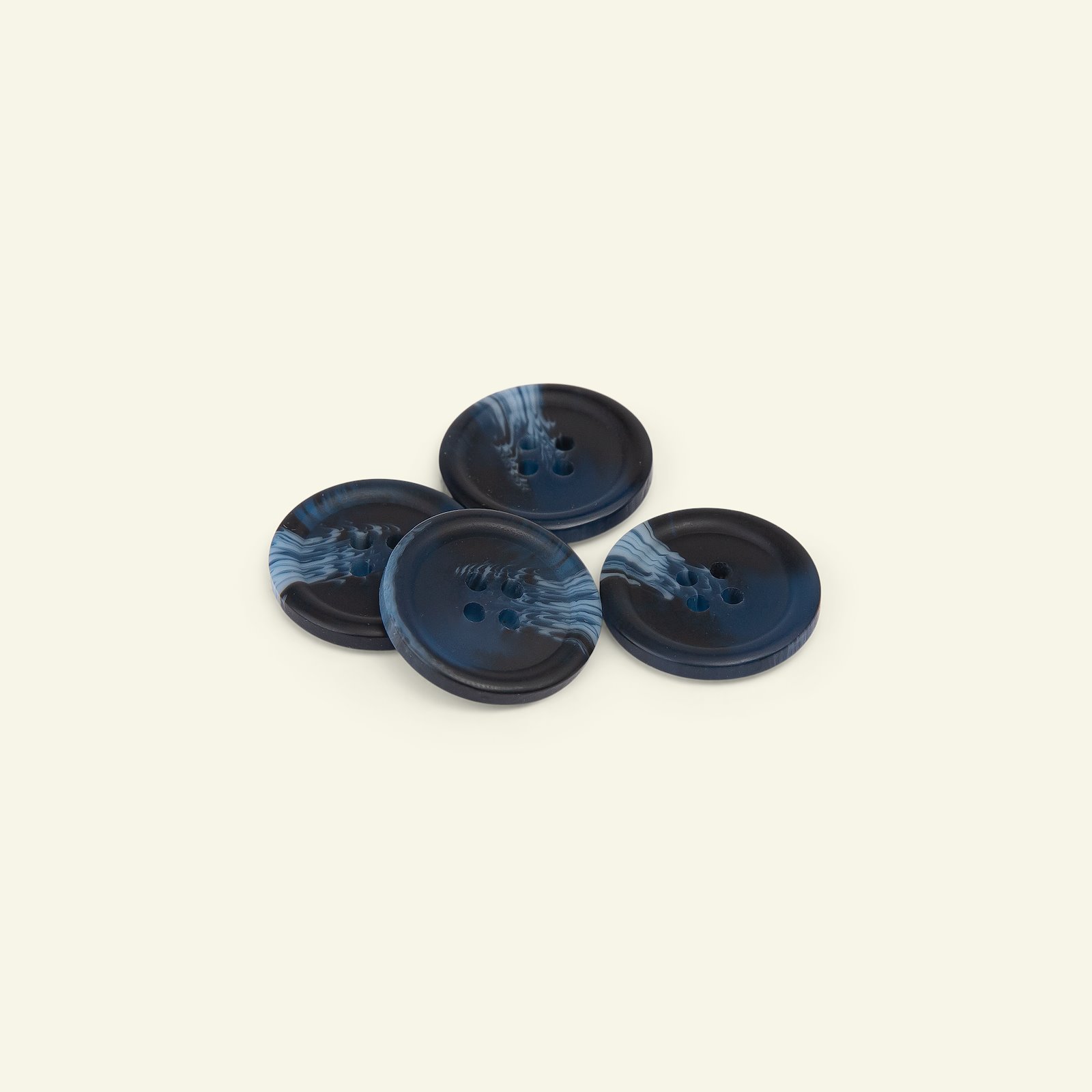 Knopf, 4-Loch 23mm Marmor Blau, 4 St. 33118_pack