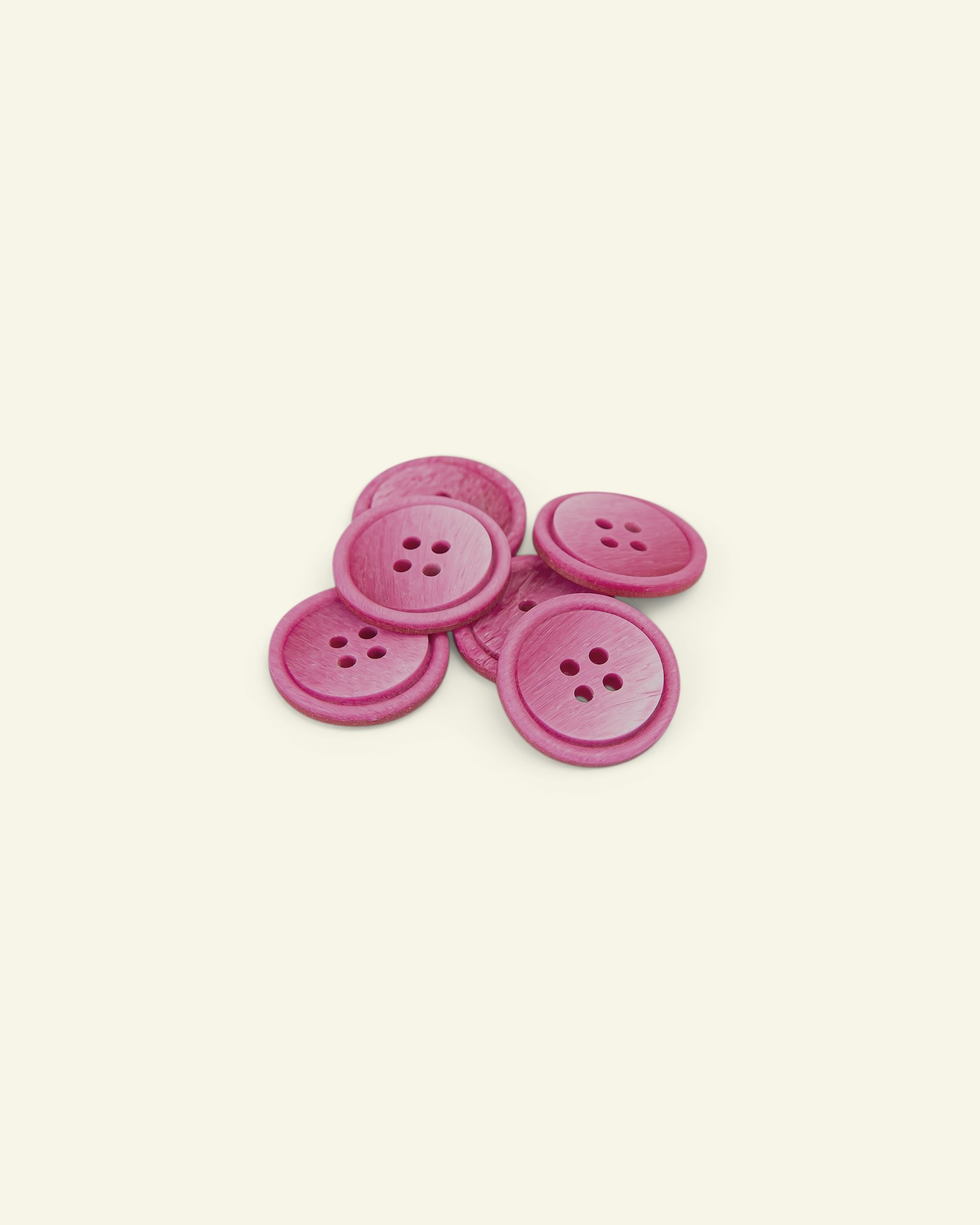 Knopf, 4-Loch mit Rand, 20mm Pink, 6 St. 33463_pack