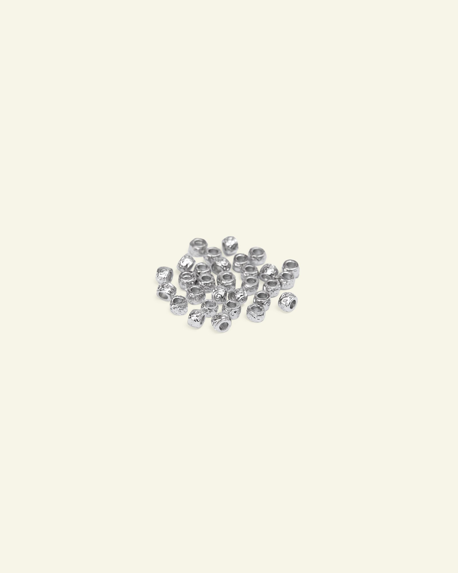 Knuteskjuler perle metall 4mm sølvfarget 45729_pack