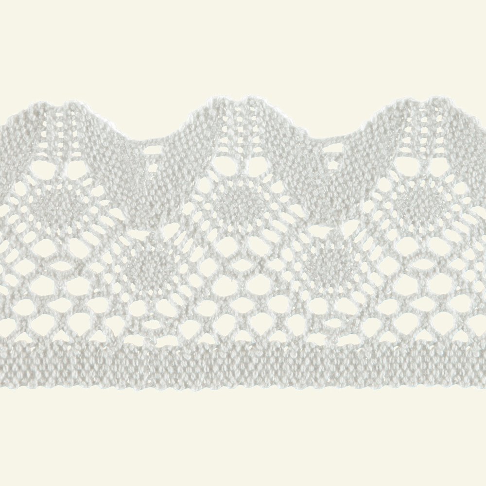 Lace trimming 90mm white per meter 21001_pack