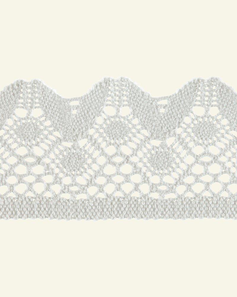 Lace trimming 90mm white per meter 21001_pack