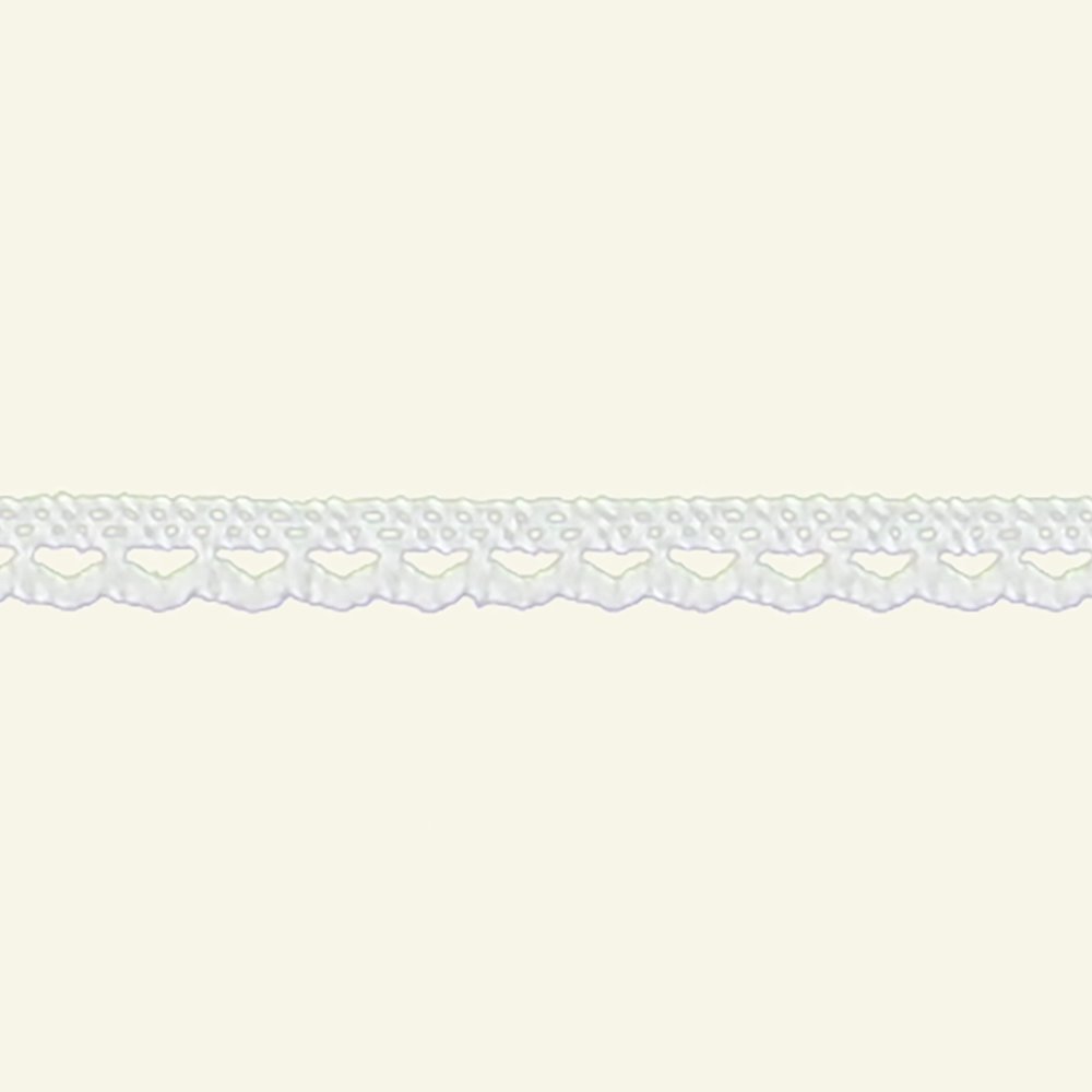 Lace trimming scalloped 10mm white 3m 21021_pack