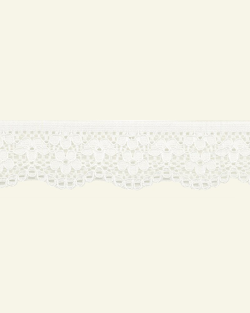 Lace with stretch 25mm white 3m 25340_pack