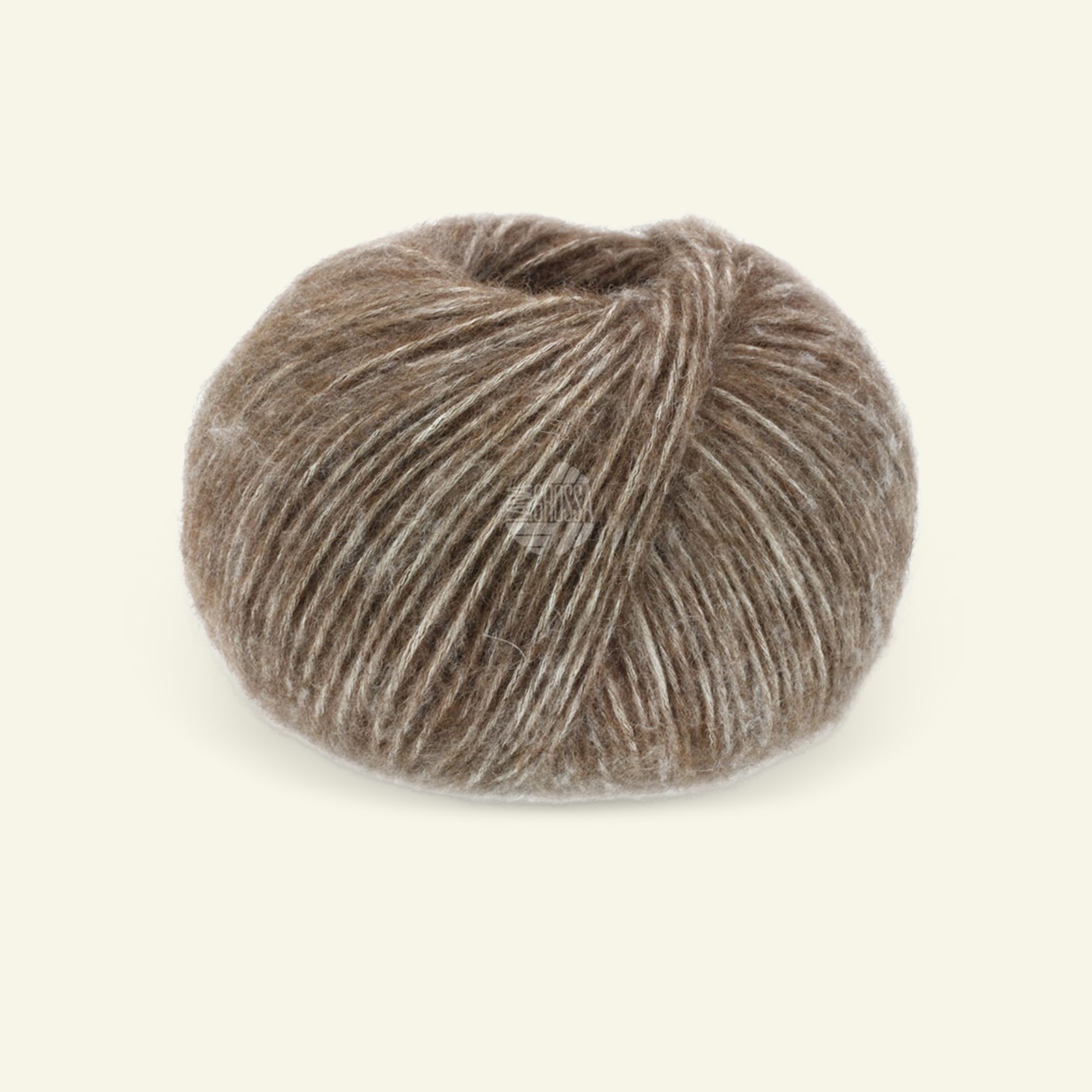 Lana Grossa, cotton/alpaca yarn "Natural Alpaca Pelo", brown mel. 90001011_pack