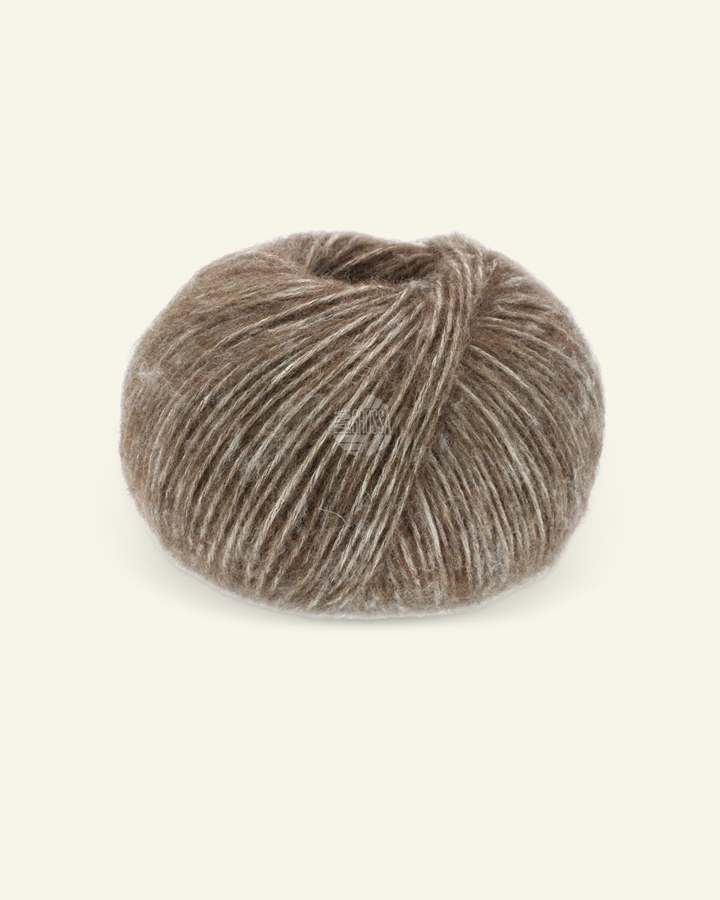 Lana Grossa, cotton/alpaca yarn "Natural Alpaca Pelo", brown mel. 90001011_pack
