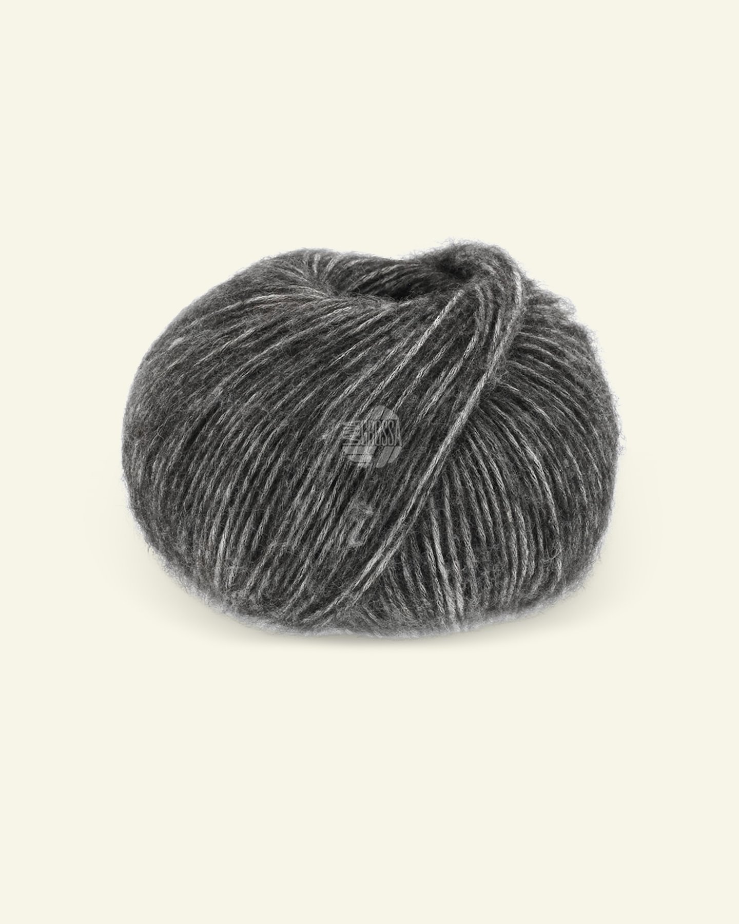 Lana Grossa, cotton/alpaca yarn "Natural Alpaca Pelo", dark grey mel. 90001019_pack