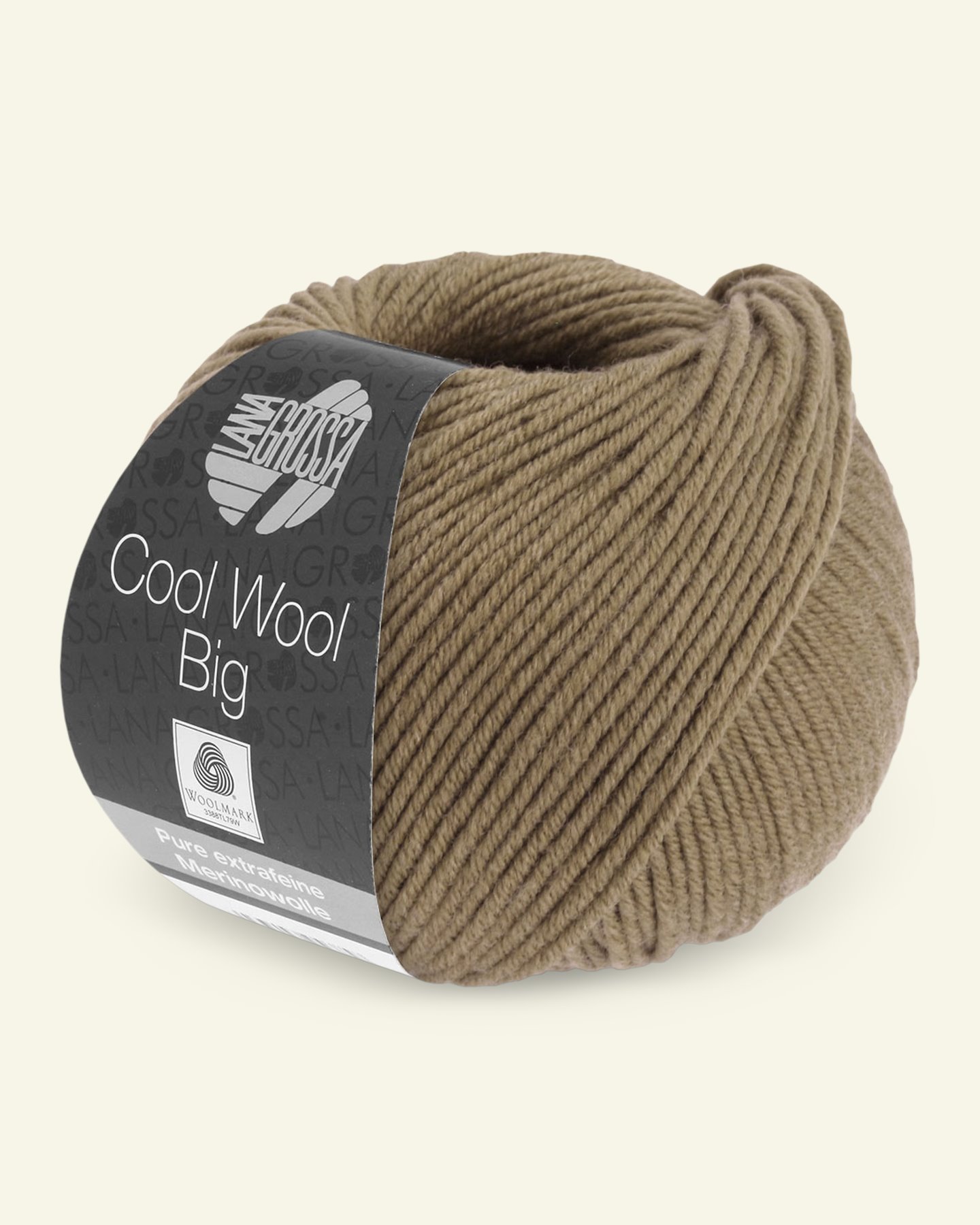 Lana Grossa, ekstrafint merinoullgarn "Cool Wool Big", hasselnød 90001110_pack