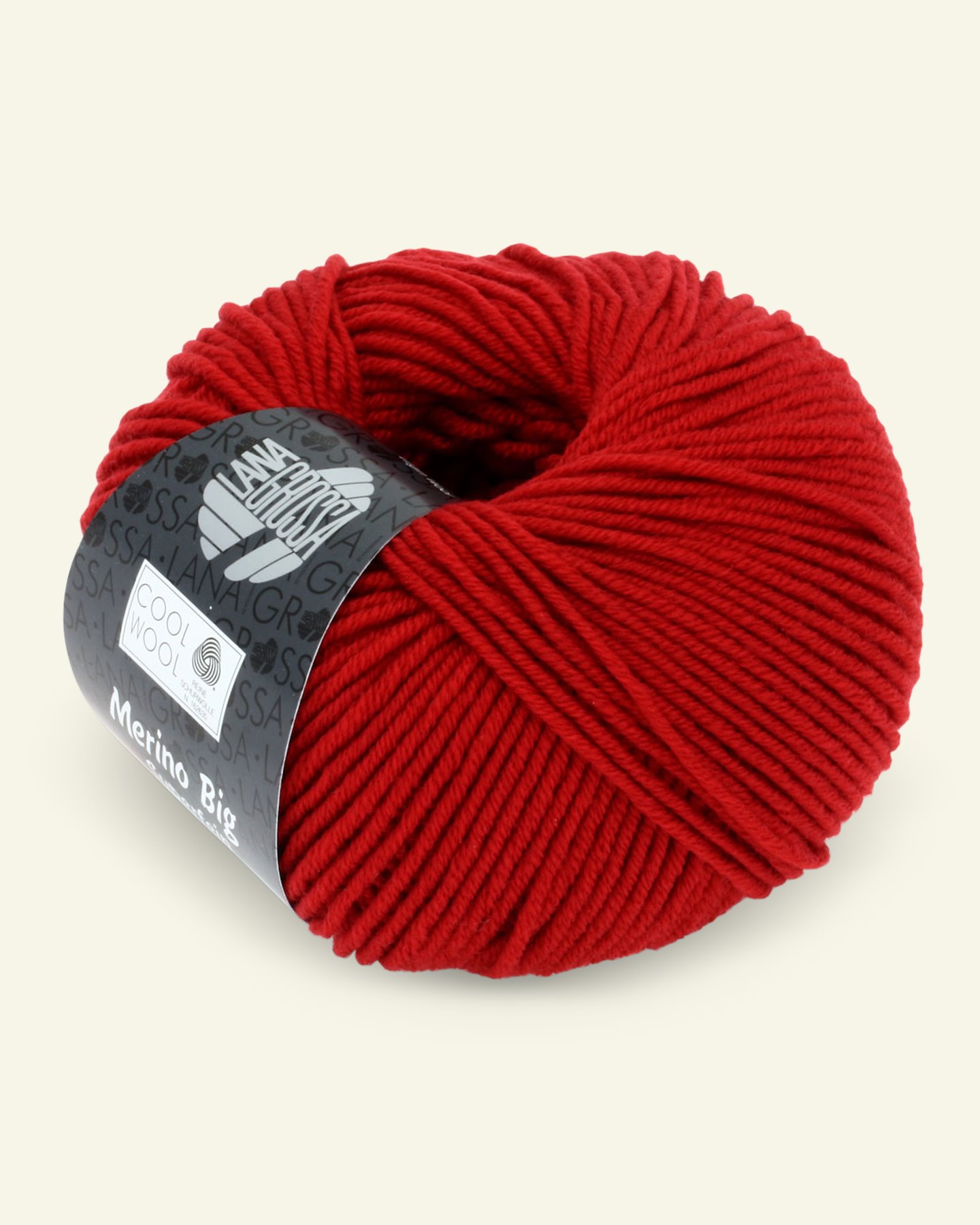 Lana Grossa, ekstrafint merinoullgarn "Cool Wool Big", mørk rød 90001096_pack