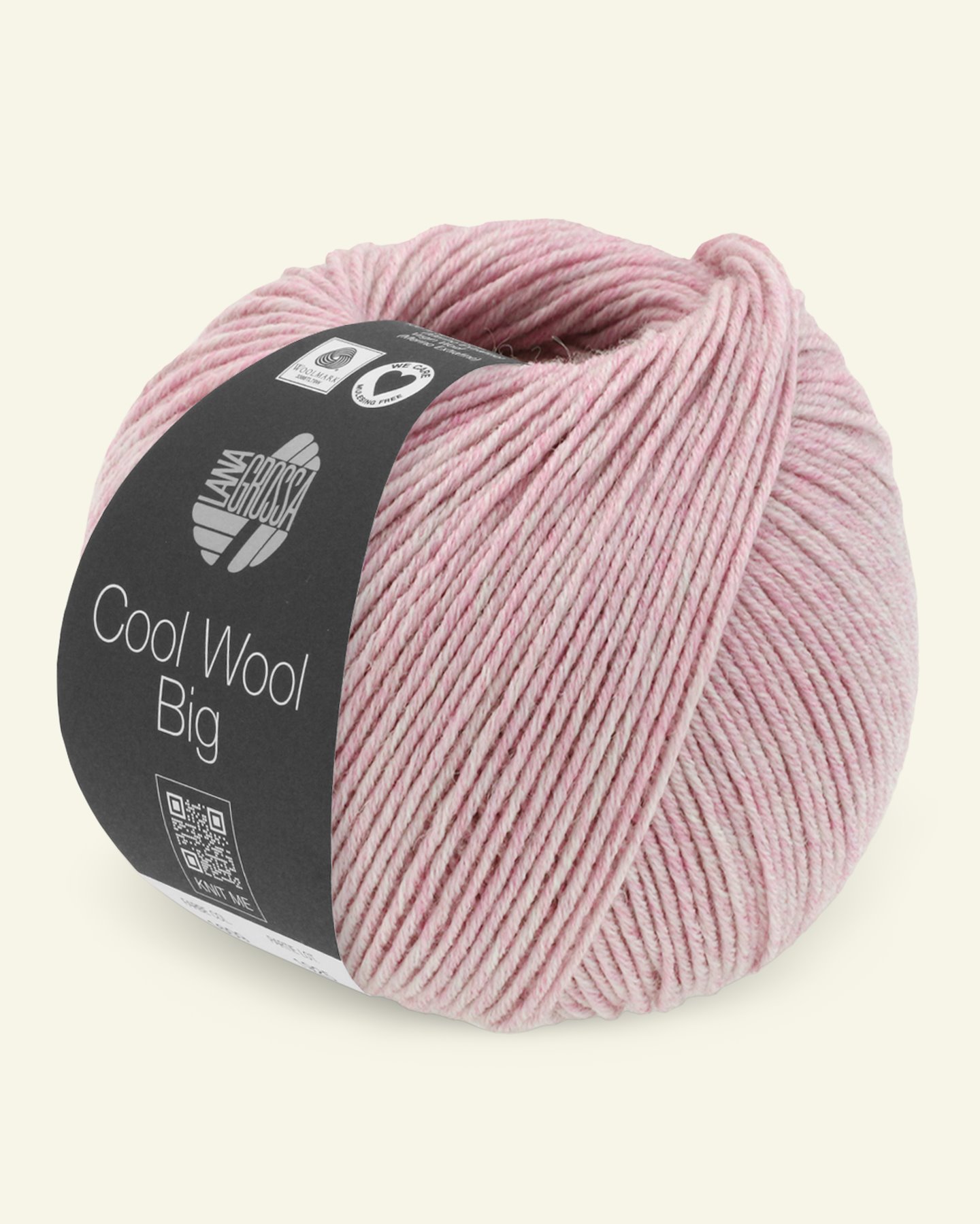 Lana Grossa, ekstrafint merinoullgarn "Cool Wool Big", rosa mel. 90001090_pack