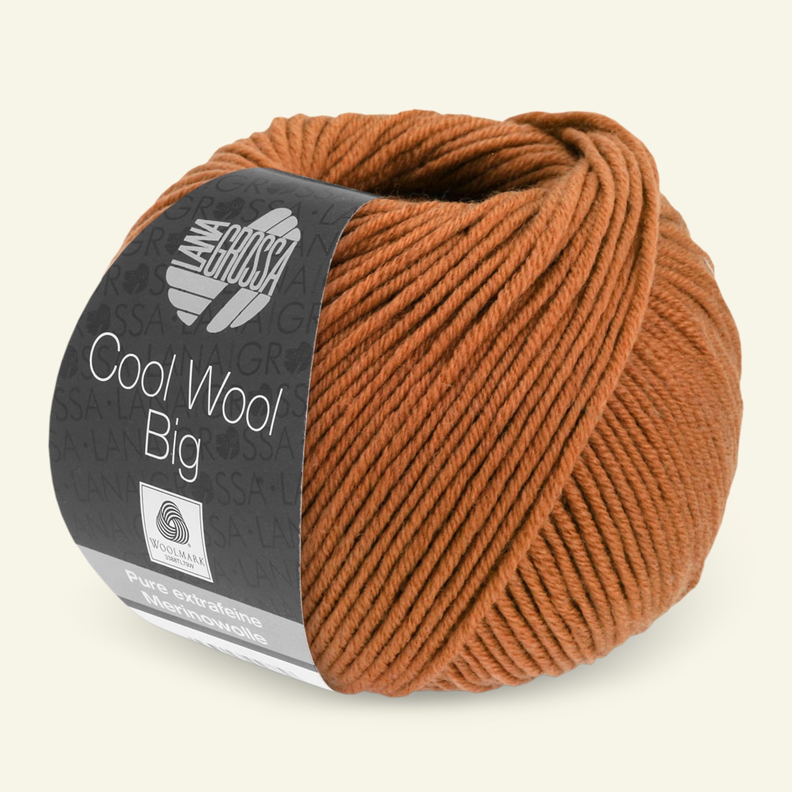 Lana Grossa, ekstrafint merinoullgarn "Cool Wool Big", rust 90001098_pack