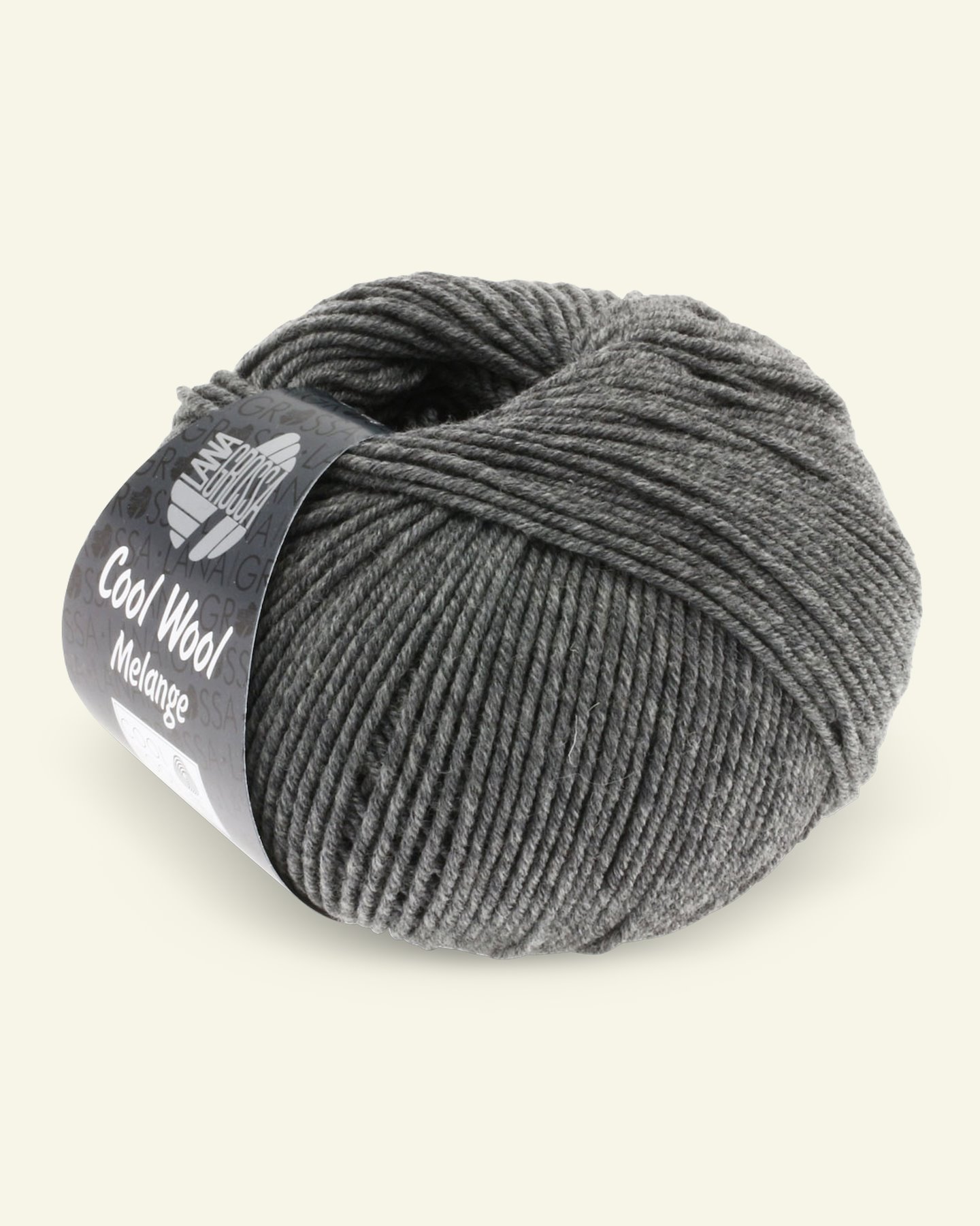 Lana Grossa, ekstrafint merinoullgarn "Cool Wool", grå mel. 90001112_pack