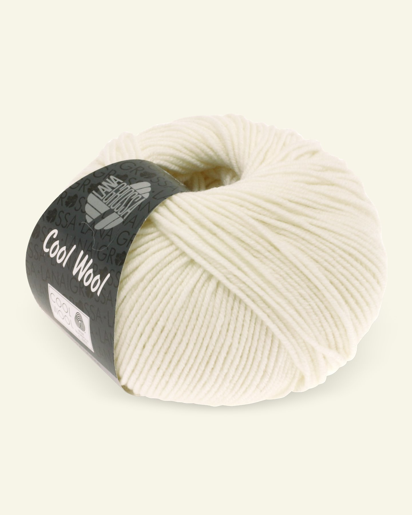 Lana Grossa, ekstrafint merinoullgarn "Cool Wool", offwhite 90001134_pack