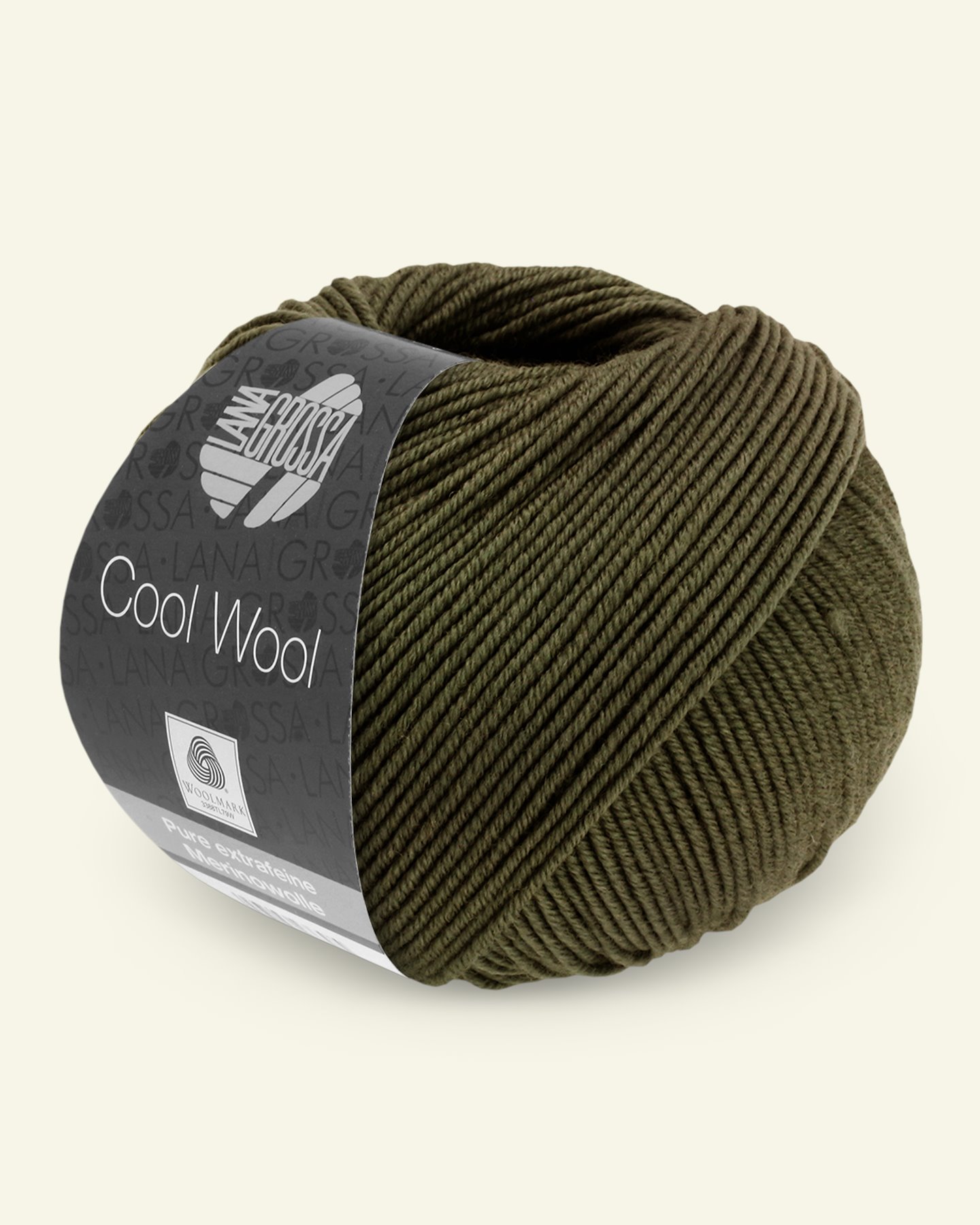 Lana Grossa, ekstrafint merinoullgarn "Cool Wool", oliven grøn 90001132_pack