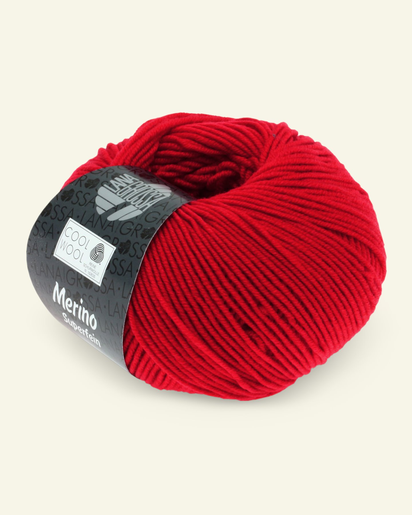 Lana Grossa, ekstrafint merinoullgarn "Cool Wool", rød 90001130_pack