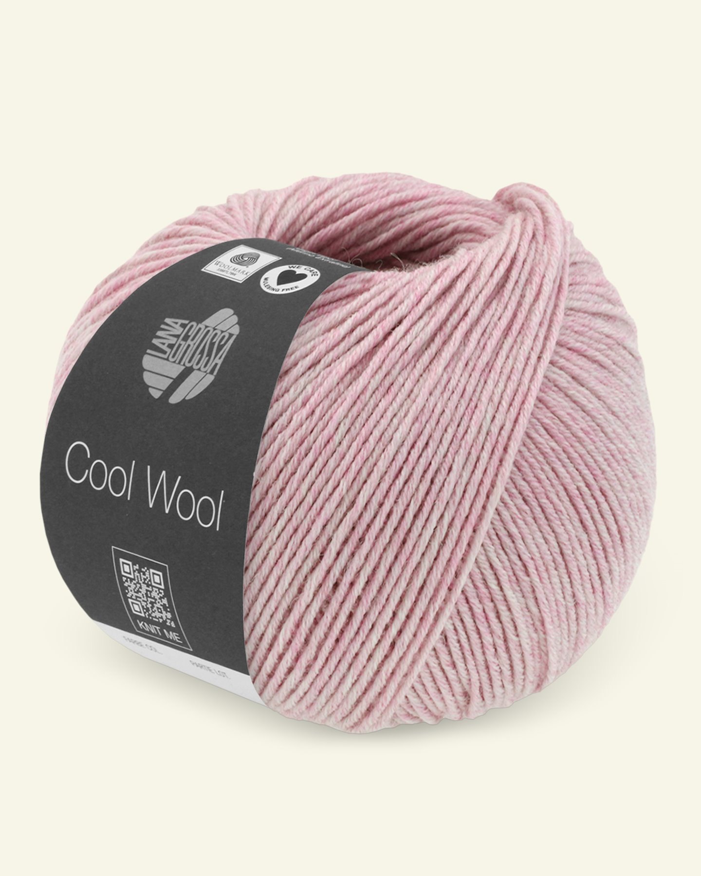 Lana Grossa, ekstrafint merinoullgarn "Cool Wool", rosa mel. 90001116_pack