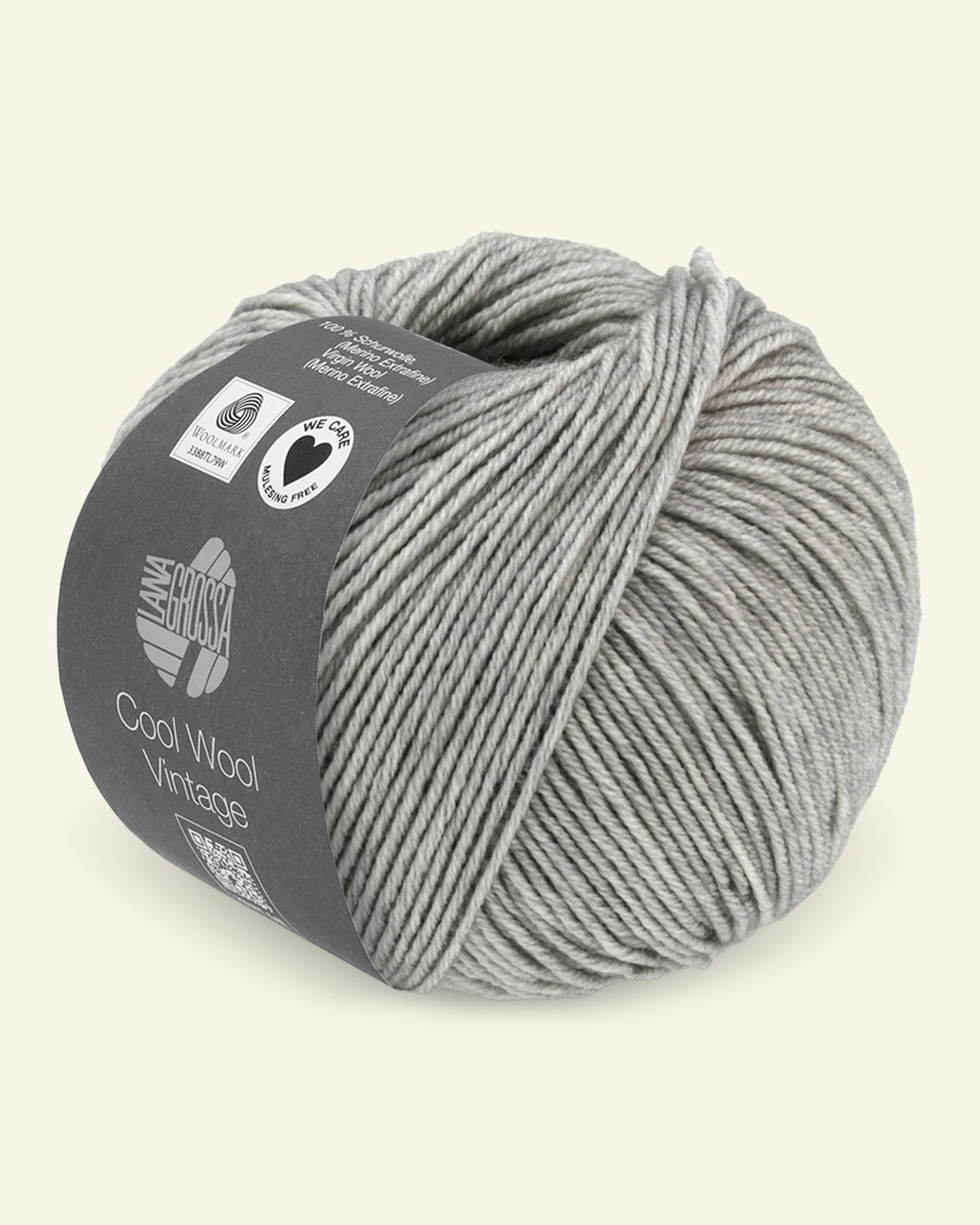 Lana Grossa, ekstrafint merinoullgarn "Cool Wool Vintage", grågrønn 90001082_pack