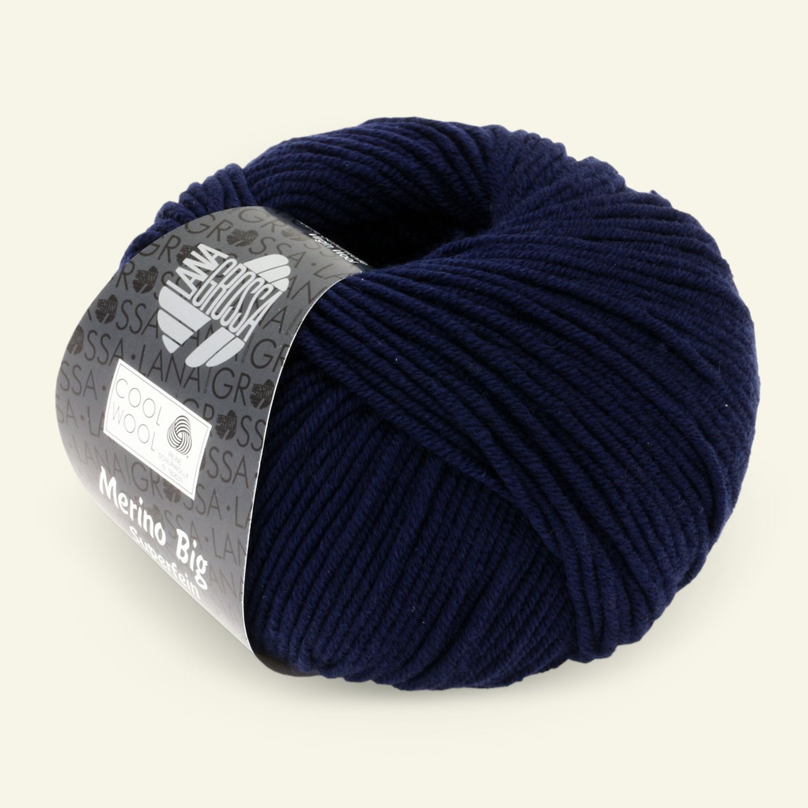 Lana Grossa, Extra feine Merinowolle Garn "Cool Wool Big", Nachtblau 90001103_pack