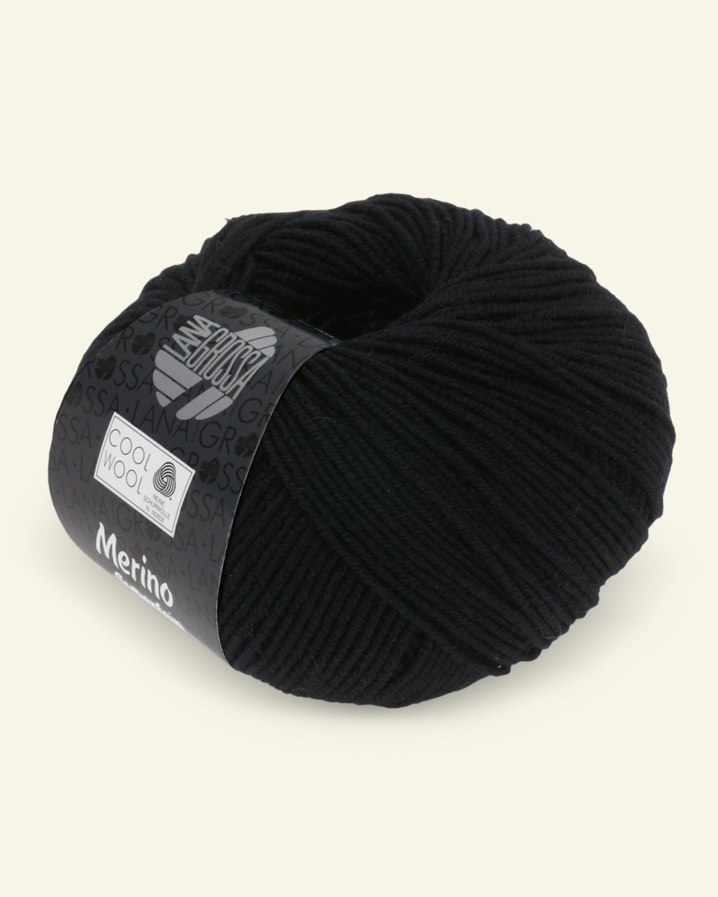 Lana Grossa, Extra feine Merinowolle Garn "Cool Wool", Schwarz 90001135_pack
