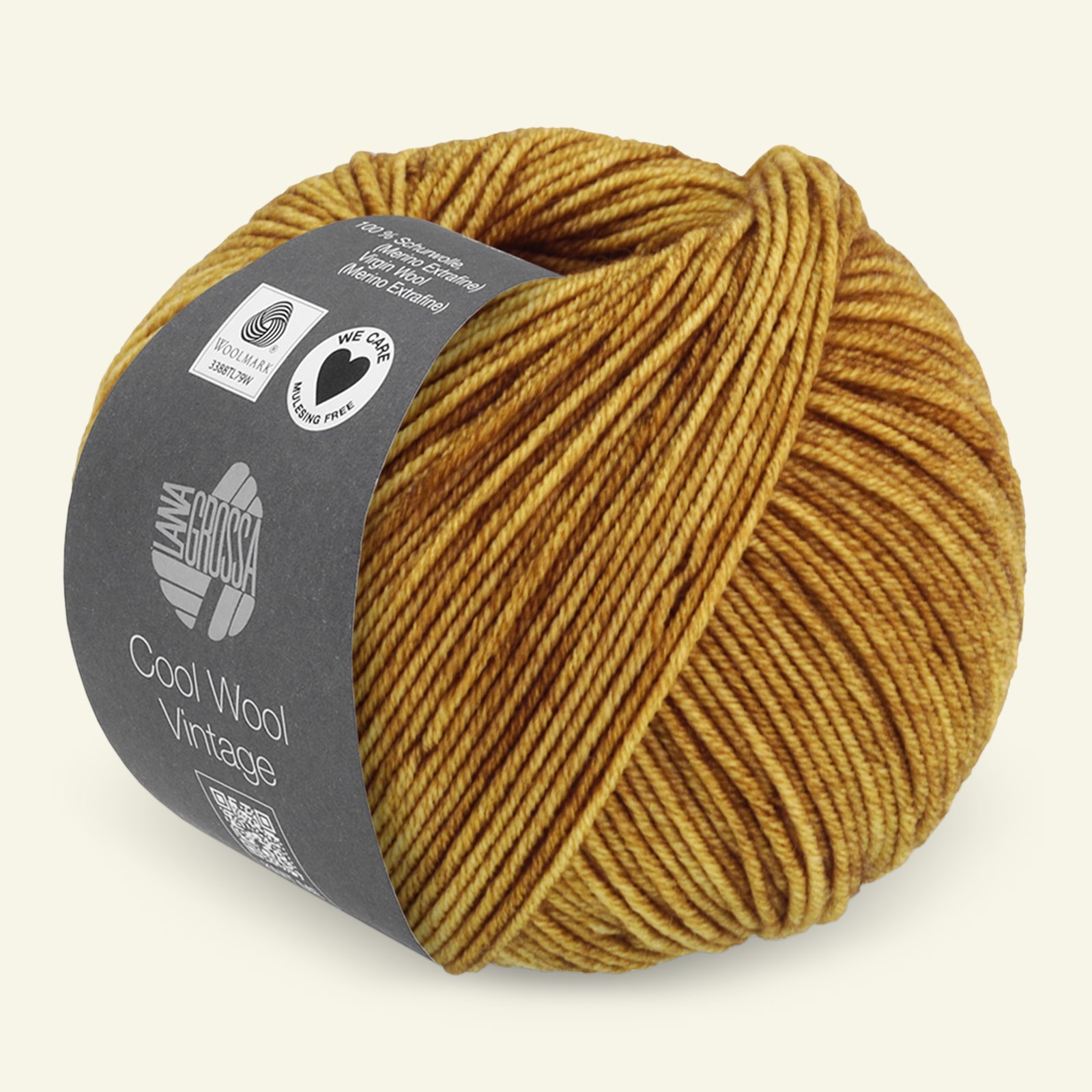 Lana Grossa, Extra feine Merinowolle Garn "Cool Wool Vintage", Senf 90001076_pack