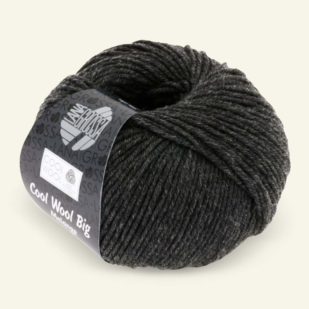 Se Lana Grossa, extrafin merinouldgarn "Cool Wool Big", mørk grå mel. hos Selfmade