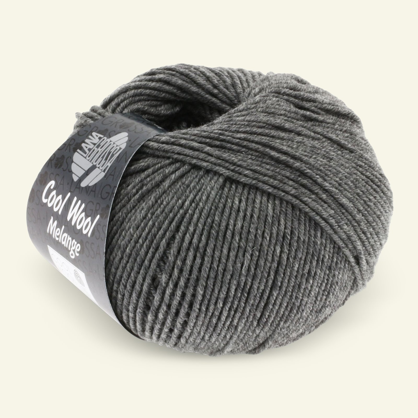 Lana Grossa, extrafin merinouldgarn "Cool Wool", grå mel. 90001112_pack