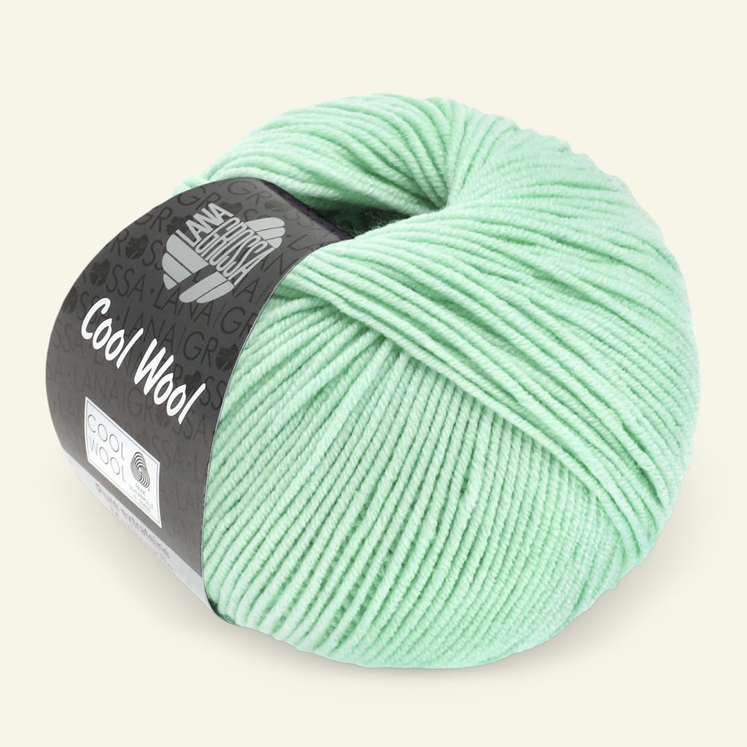 Se Lana Grossa, extrafin merinouldgarn "Cool Wool", mint hos Selfmade