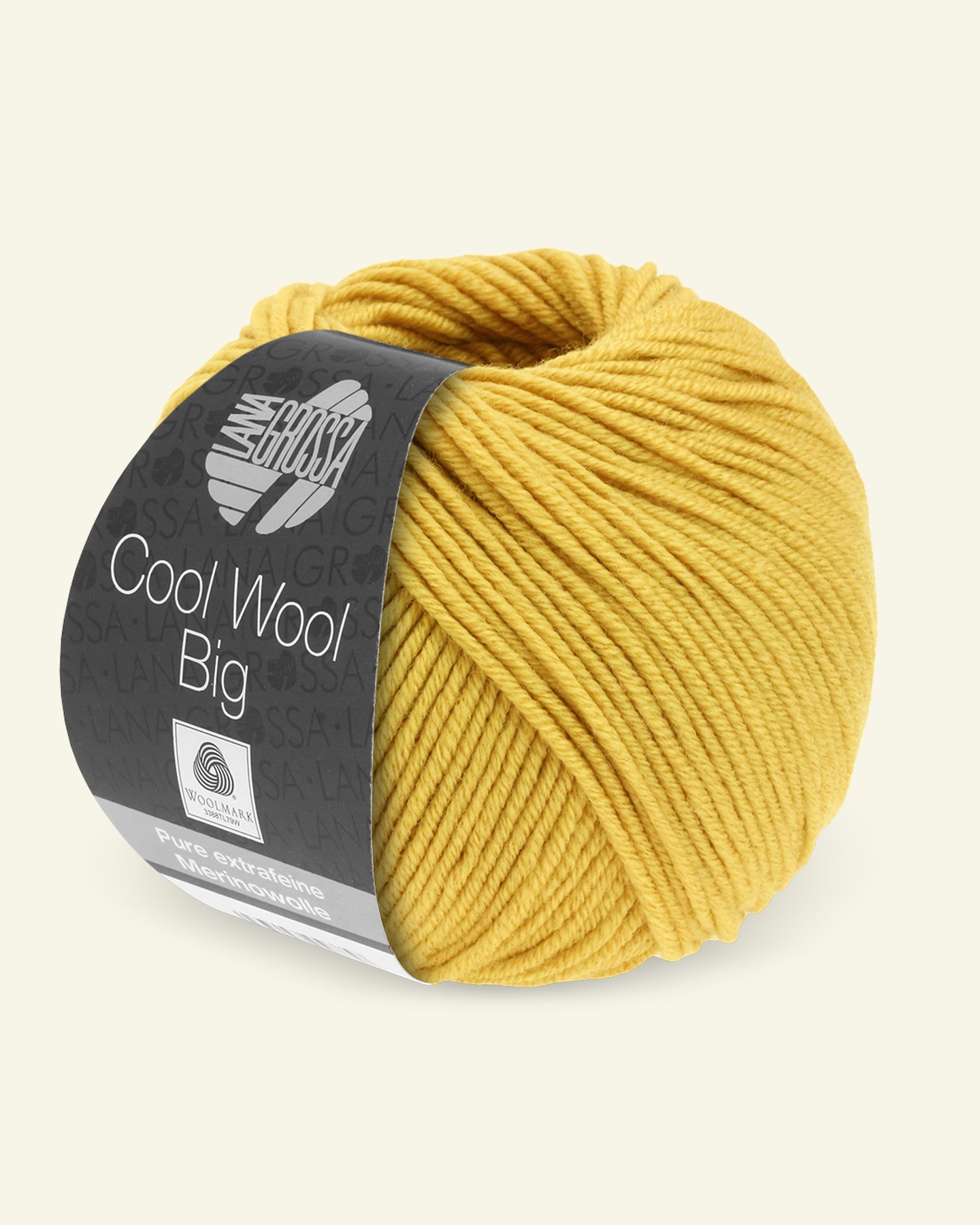 Lana Grossa, extrafine merino ullgarn "Cool Wool Big", saffransgul 90001099_pack