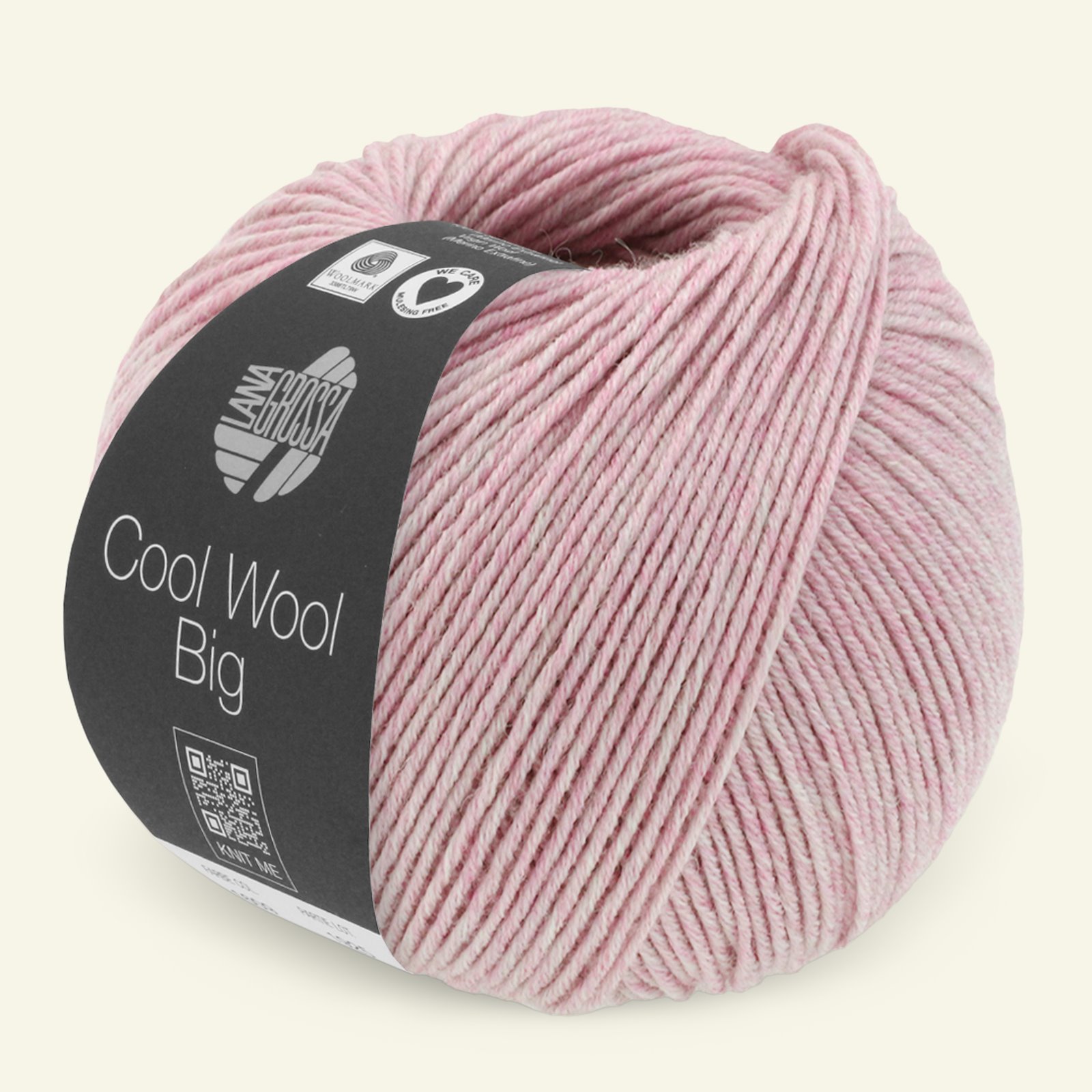 Lana Grossa, extrafine merino wool yarn "Cool Wool Big", rose melange 90001090_pack