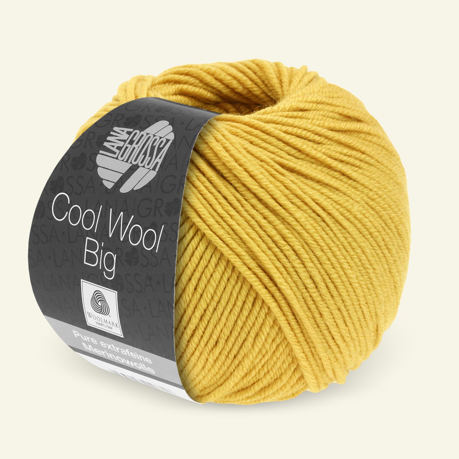 Lana Grossa, extrafine merino wool yarn "Cool Wool Big", saffron yellow 90001099_pack