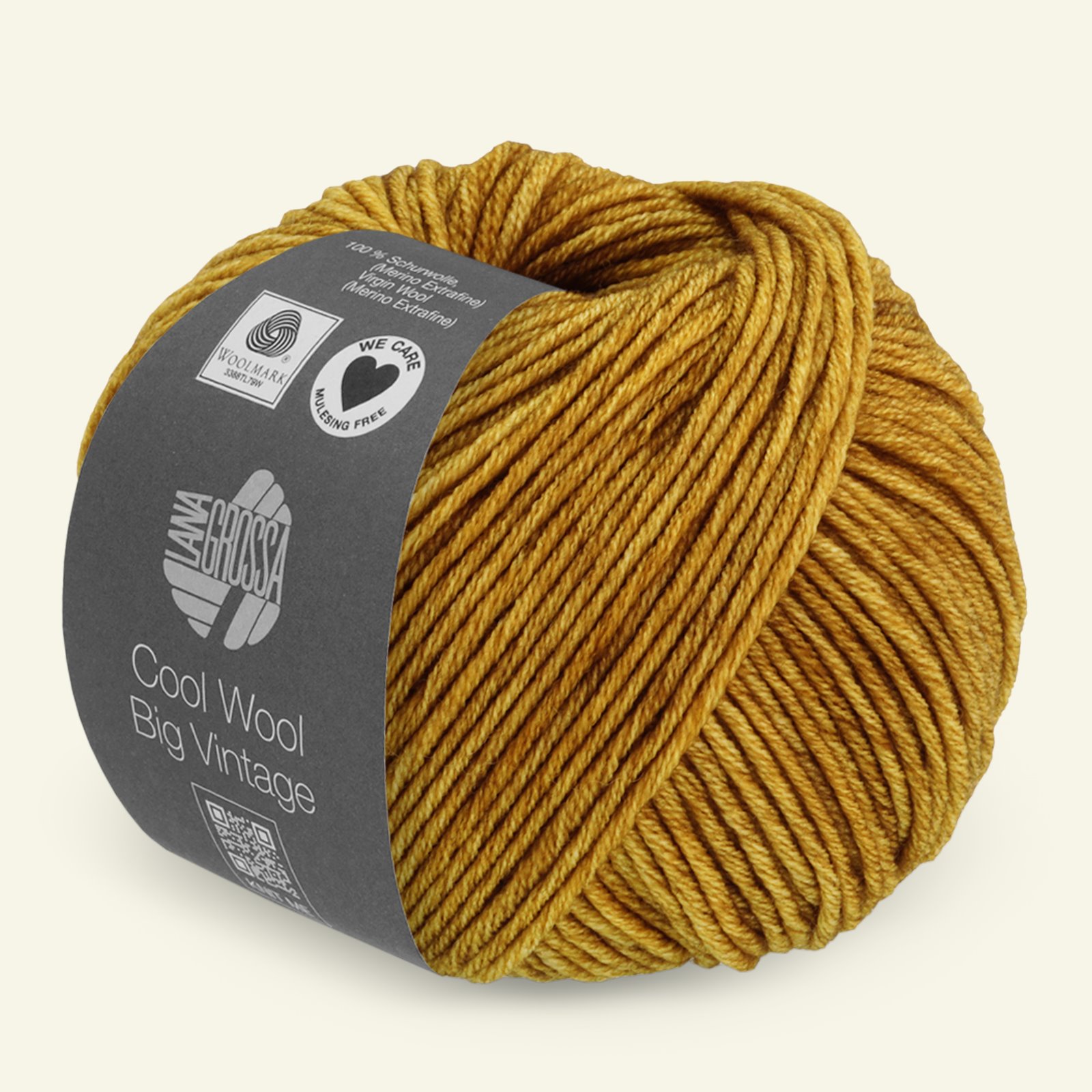 Lana Grossa, extrafine merino wool yarn "Cool Wool Big Vintage", mustard 90001066_pack