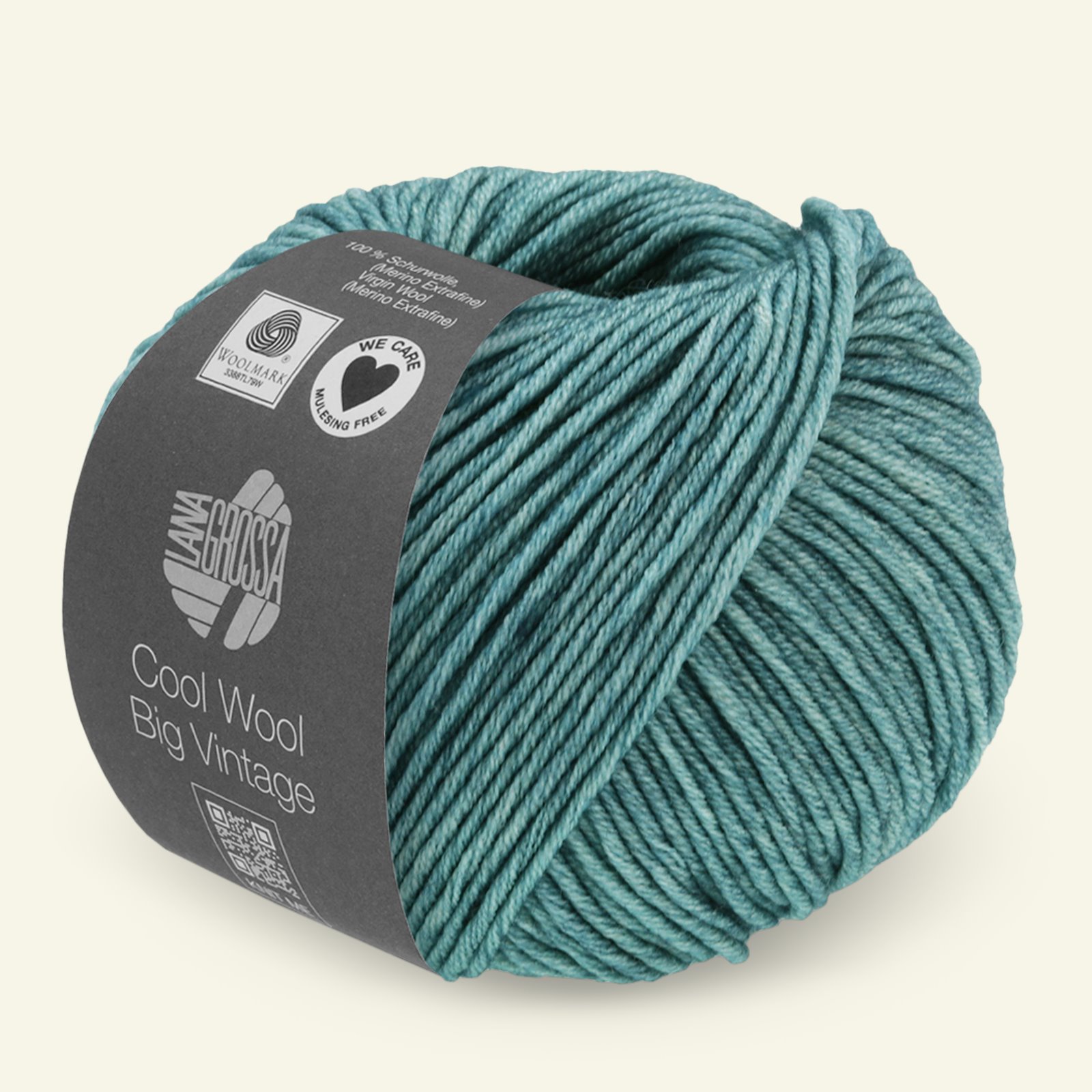 Lana Grossa, extrafine merino wool yarn "Cool Wool Big Vintage", petrol 90001071_pack