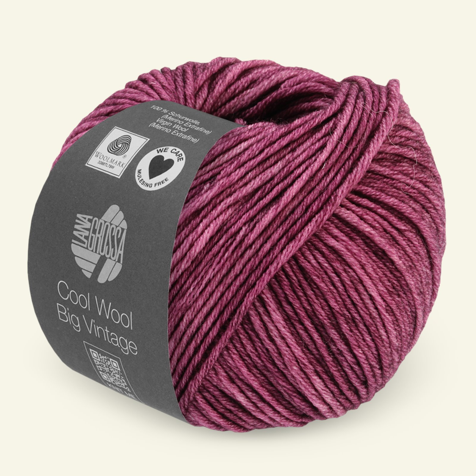 Lana Grossa, extrafine merino wool yarn "Cool Wool Big Vintage", plum 90001069_pack