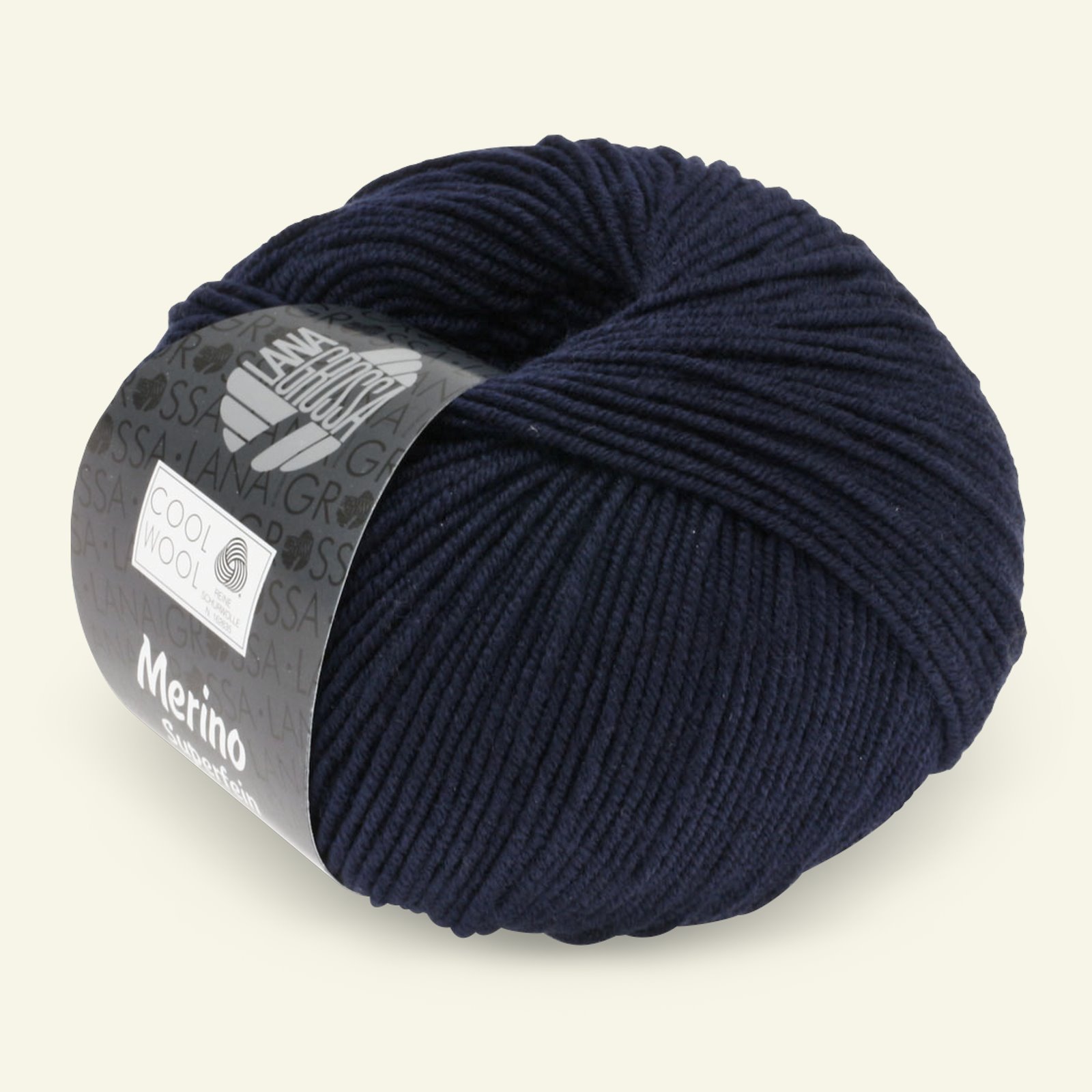 Lana Grossa, extrafine merino wool yarn "Cool Wool", marine 90001123_pack