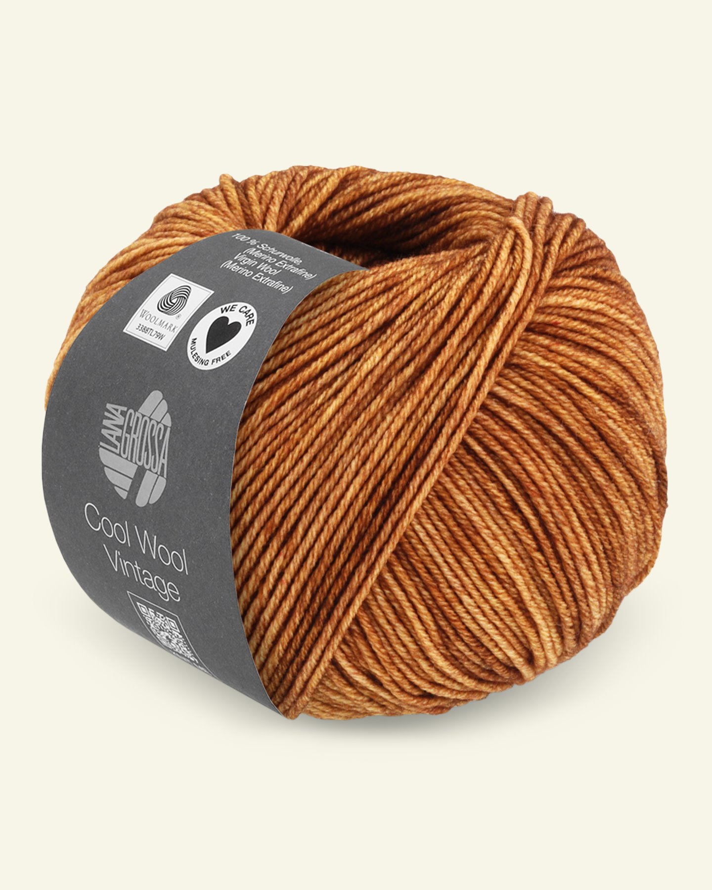 Lana Grossa, extrafine merino wool yarn "Cool Wool Vintage", camel 90001077_pack
